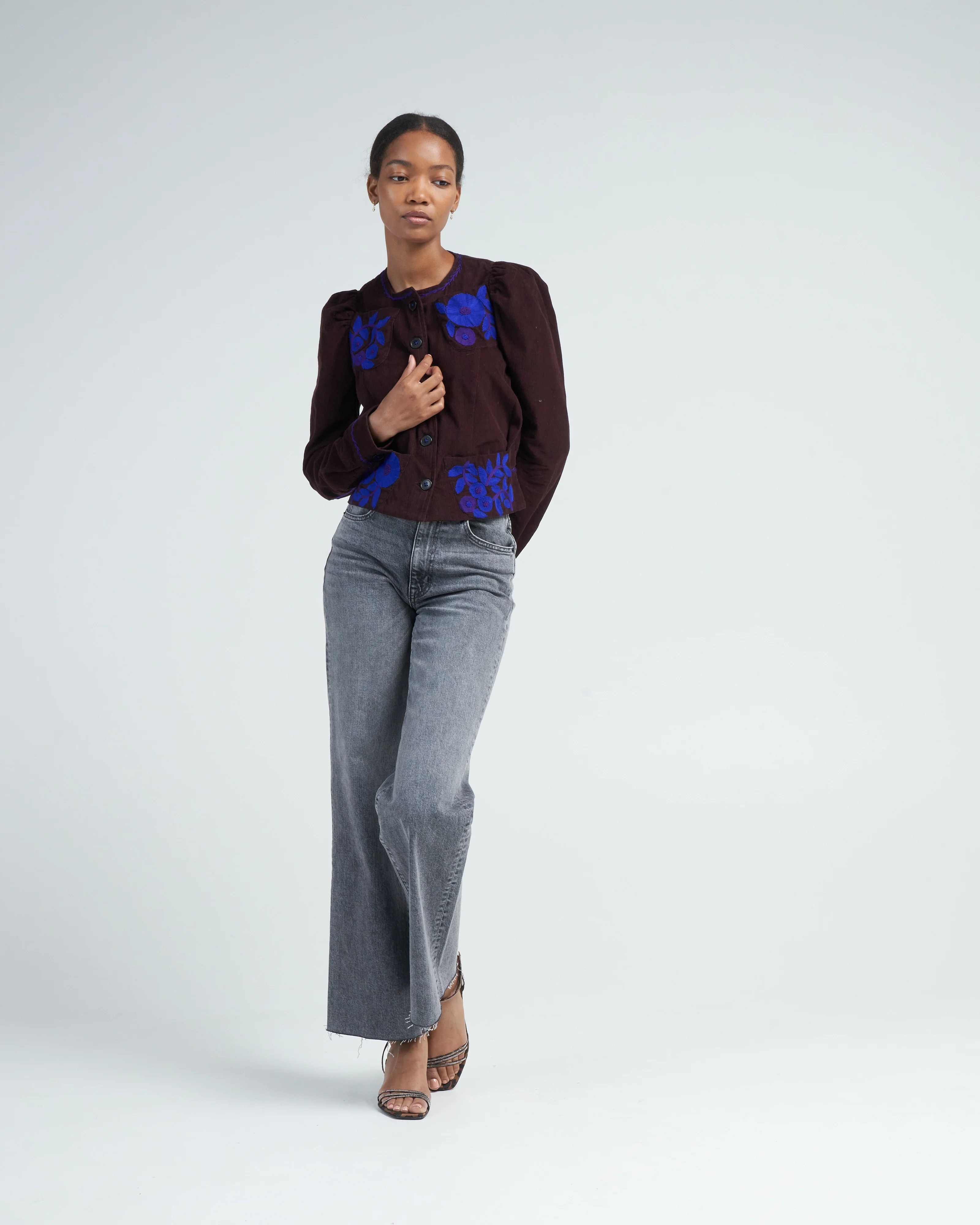 arabella top - chocolate/cobalt purple - Image 2