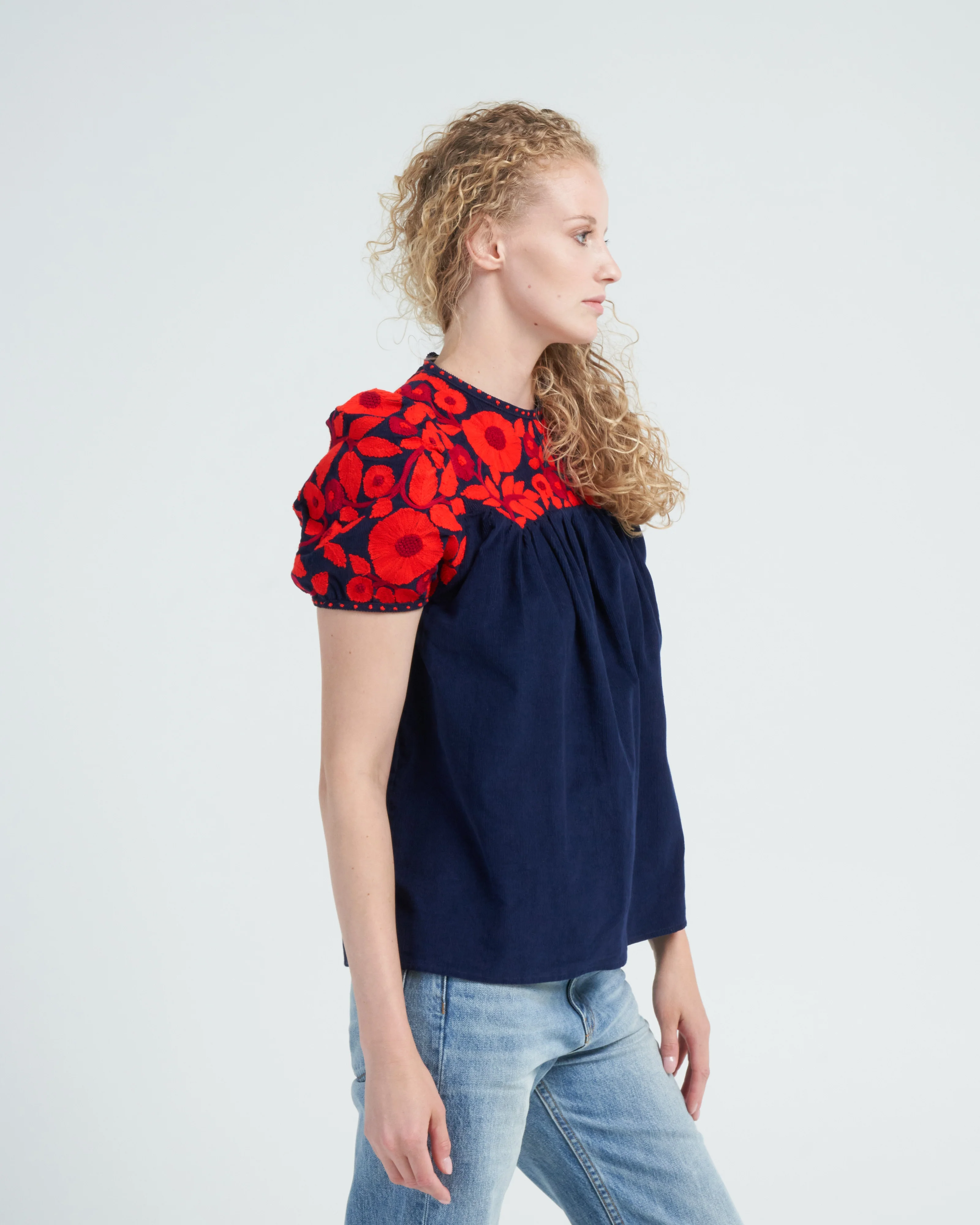olympia top - navy/red - Image 3