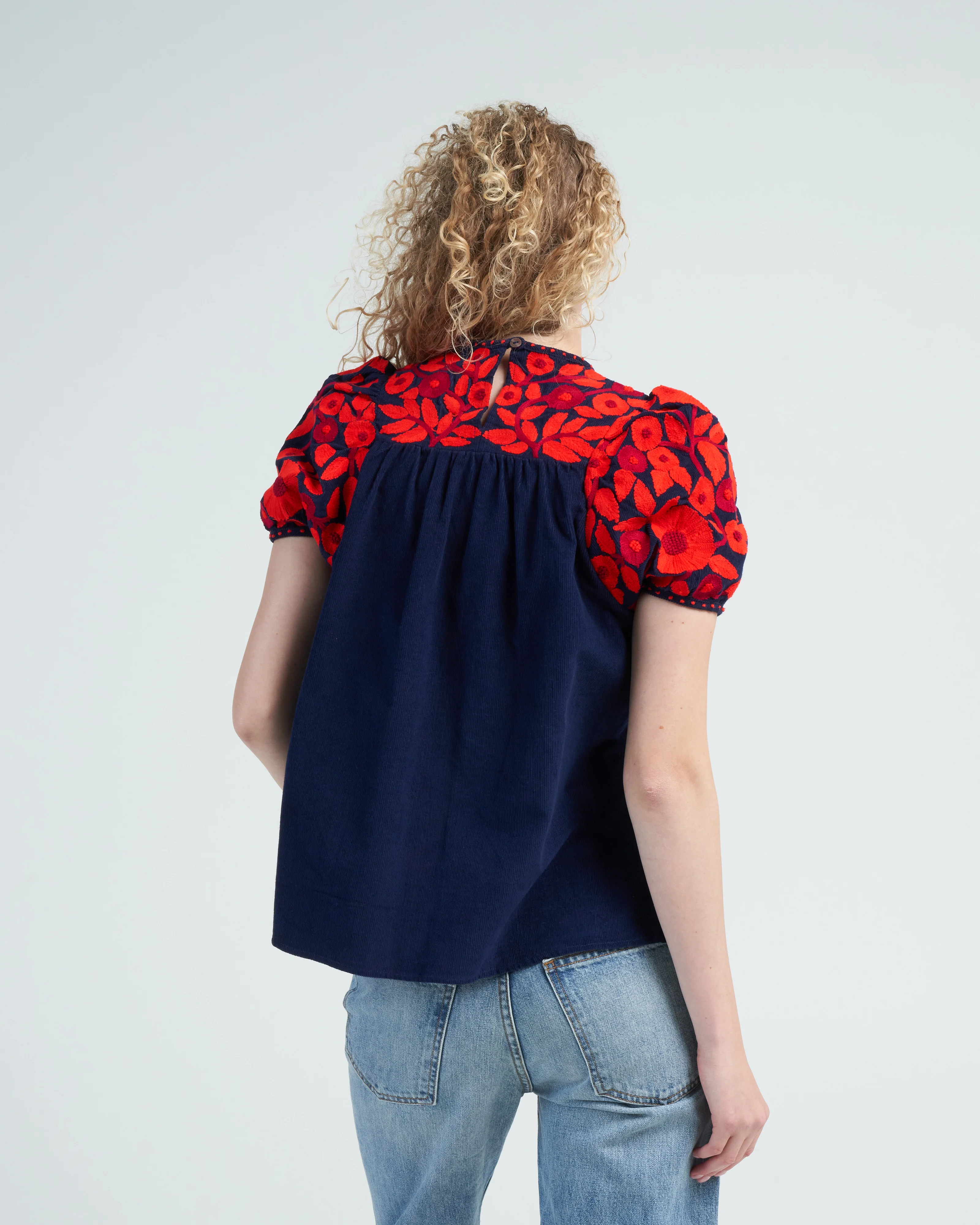 olympia top - navy/red - Image 4