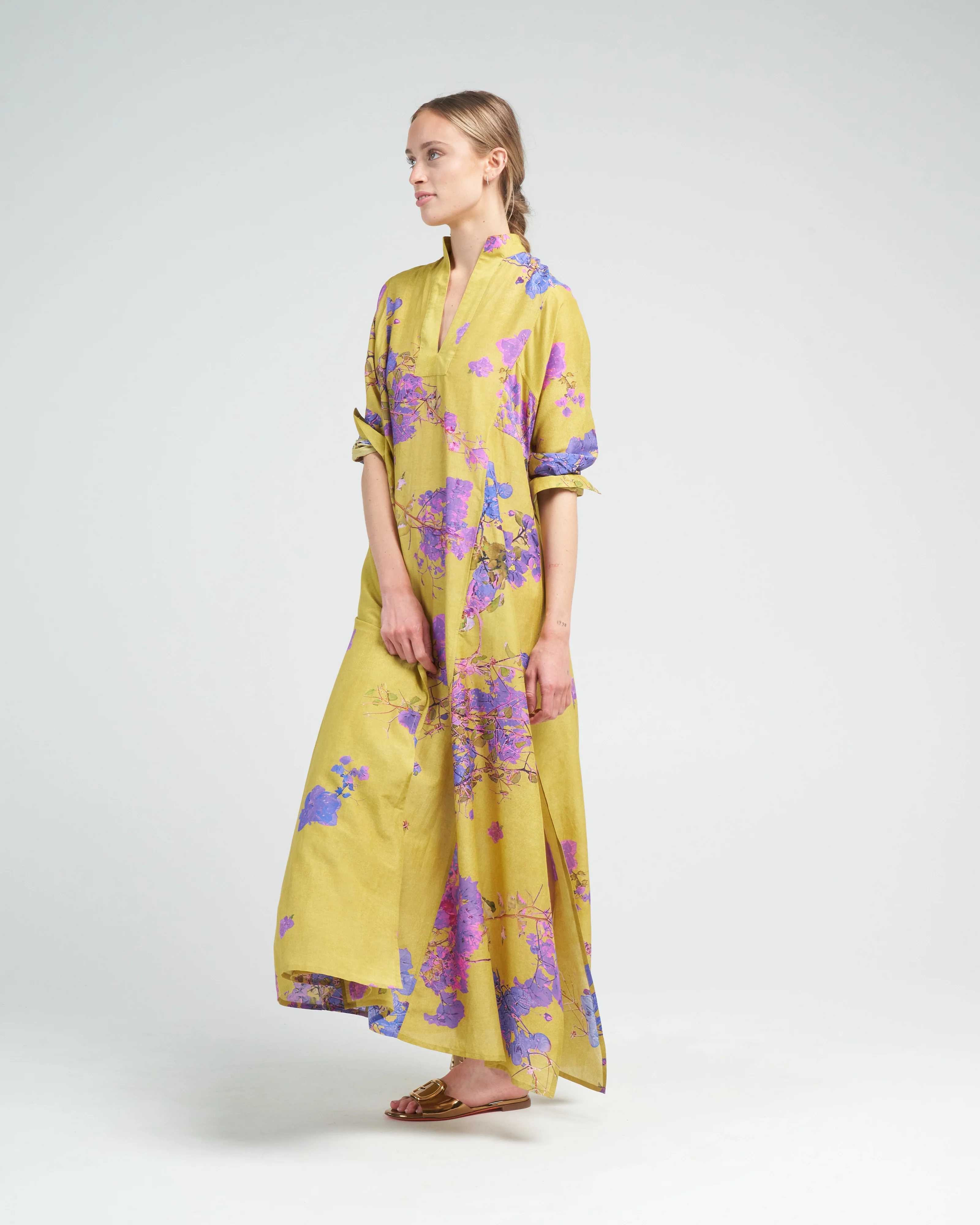 parvati kaftan - chartreuse - Image 3