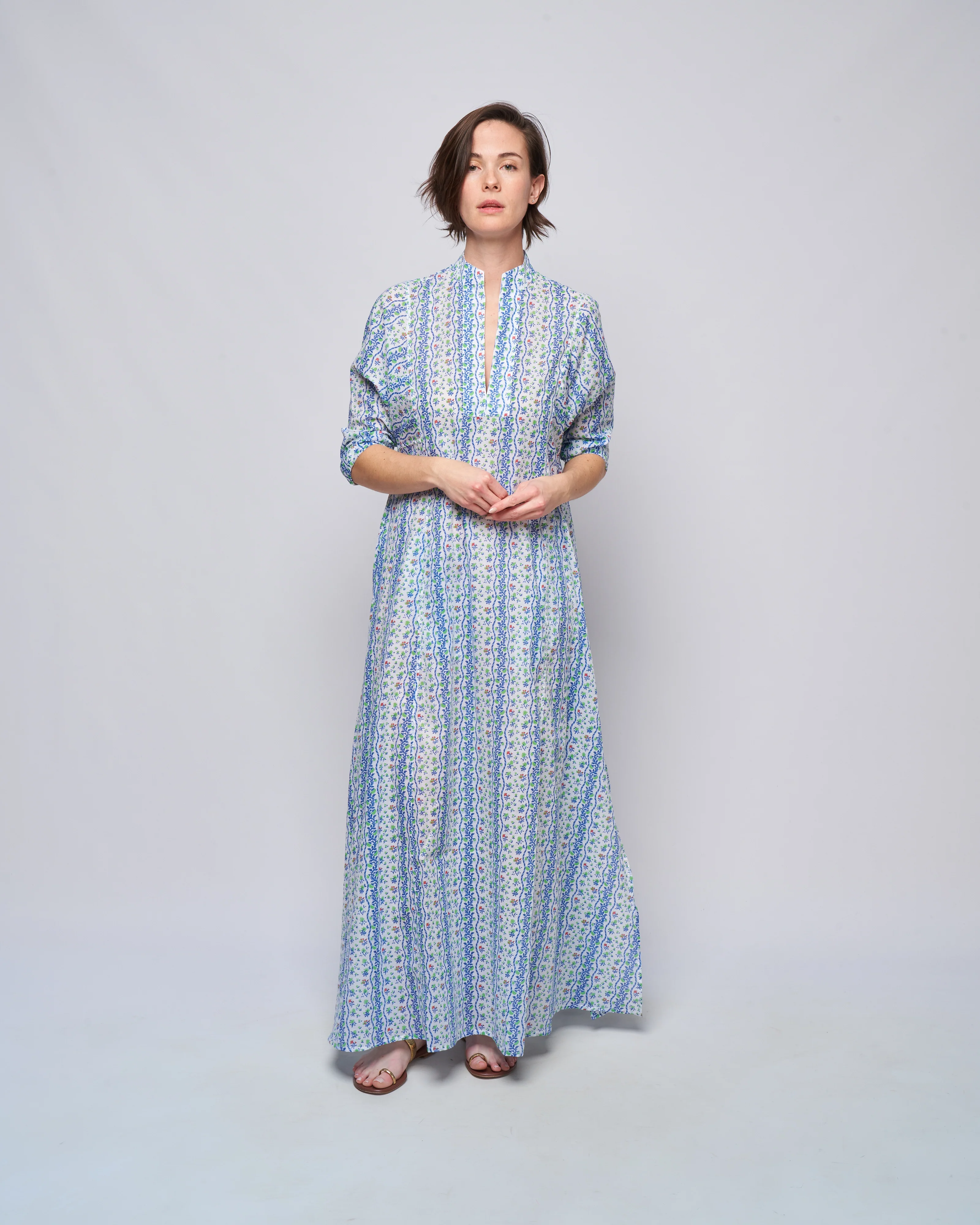 parvati kaftan - green/cobalt - Image 2