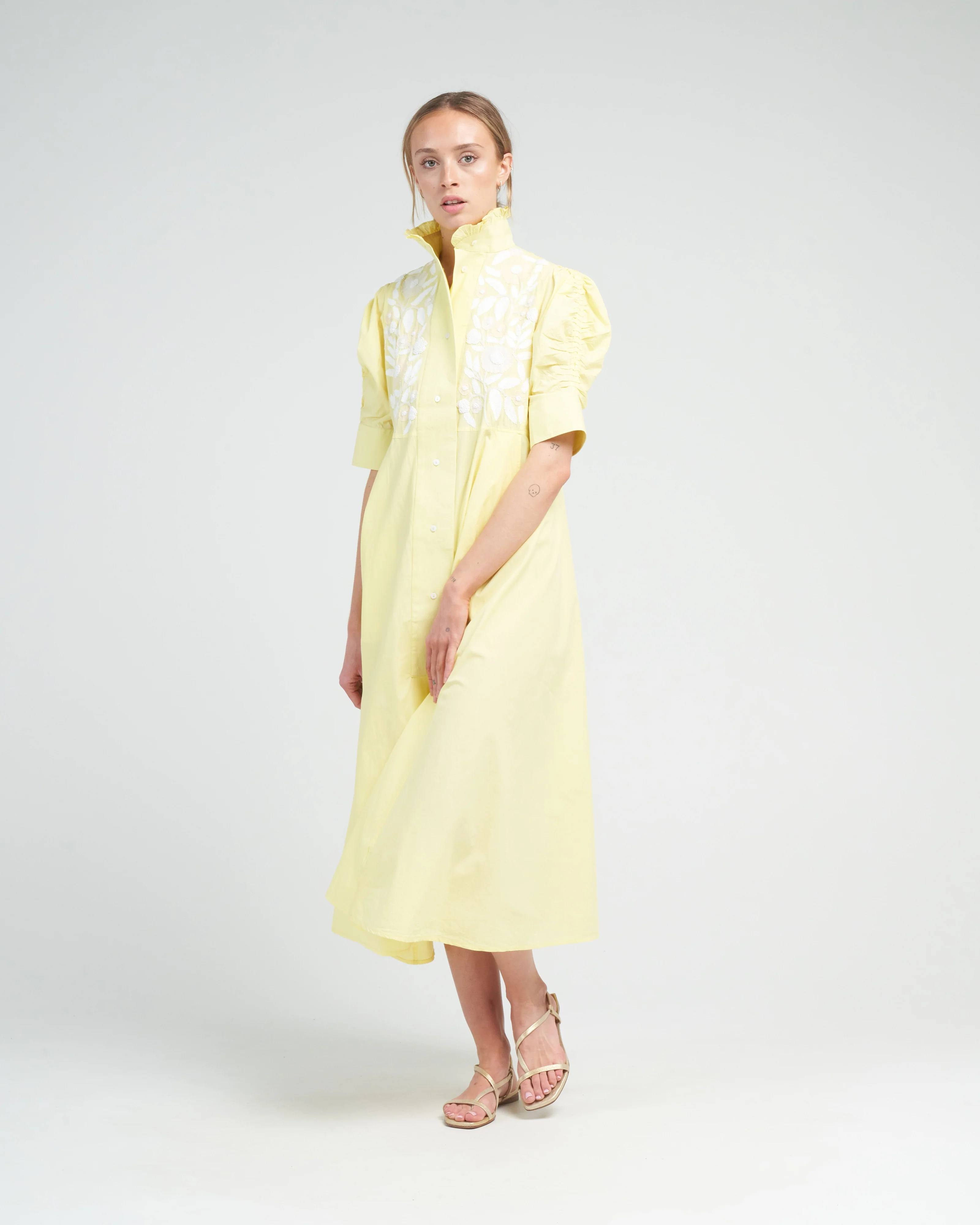 venetia dress - lemon - Image 2
