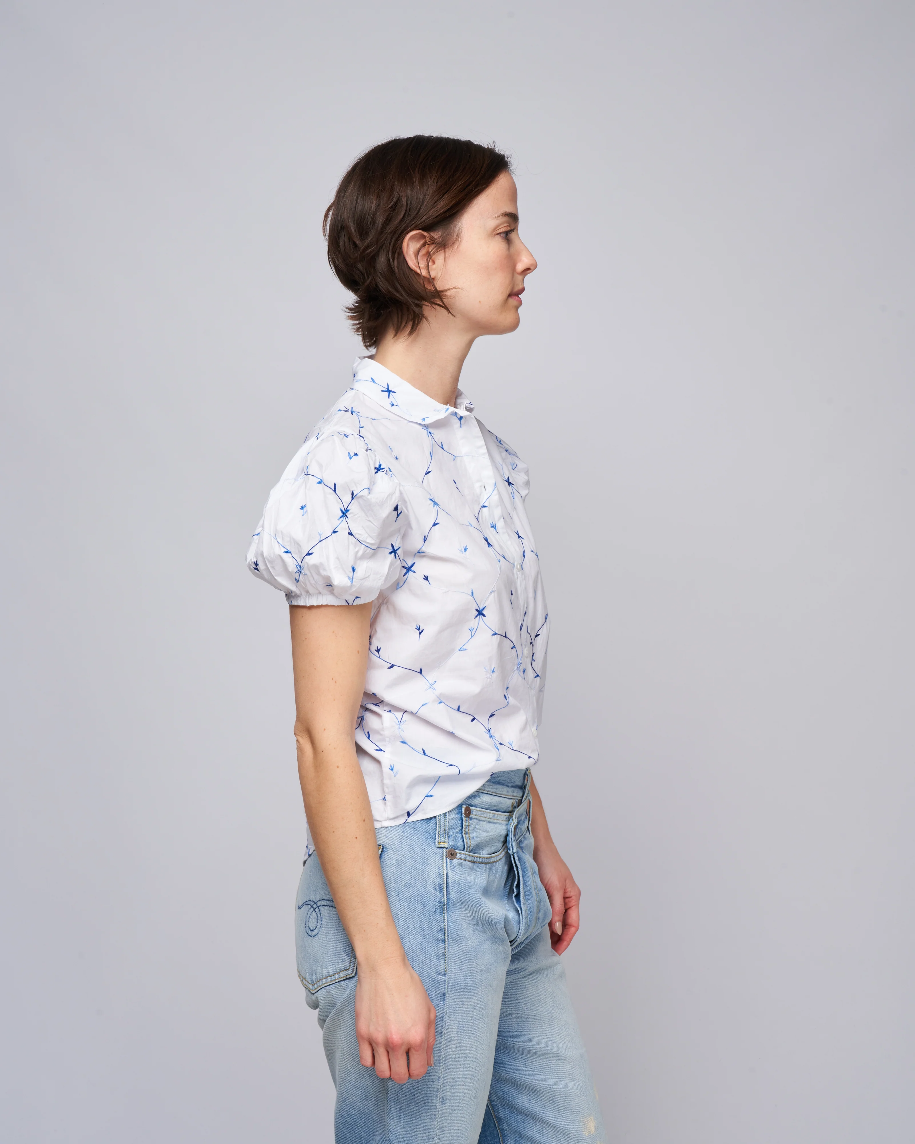 vike blouse - white/blue - Image 3