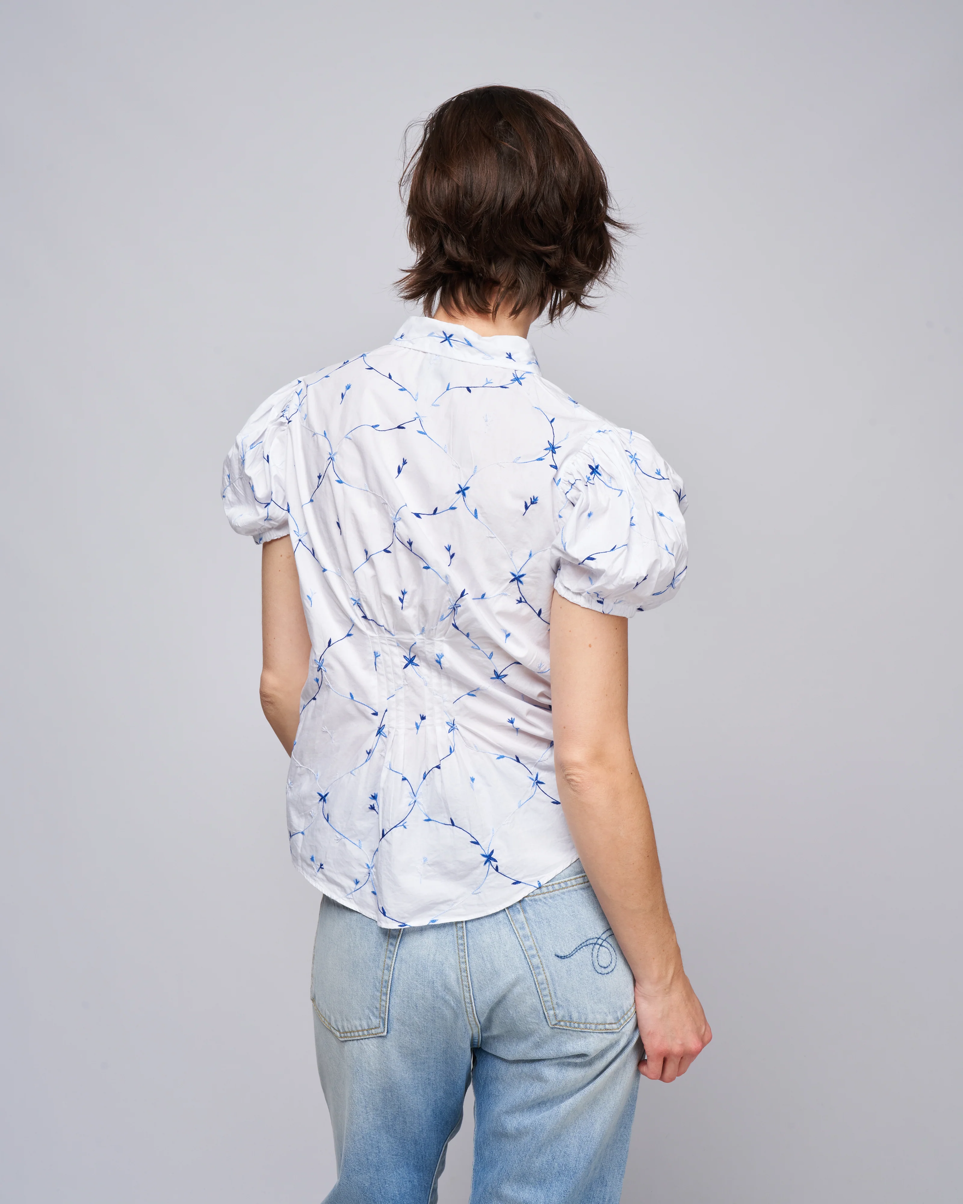 vike blouse - white/blue - Image 4