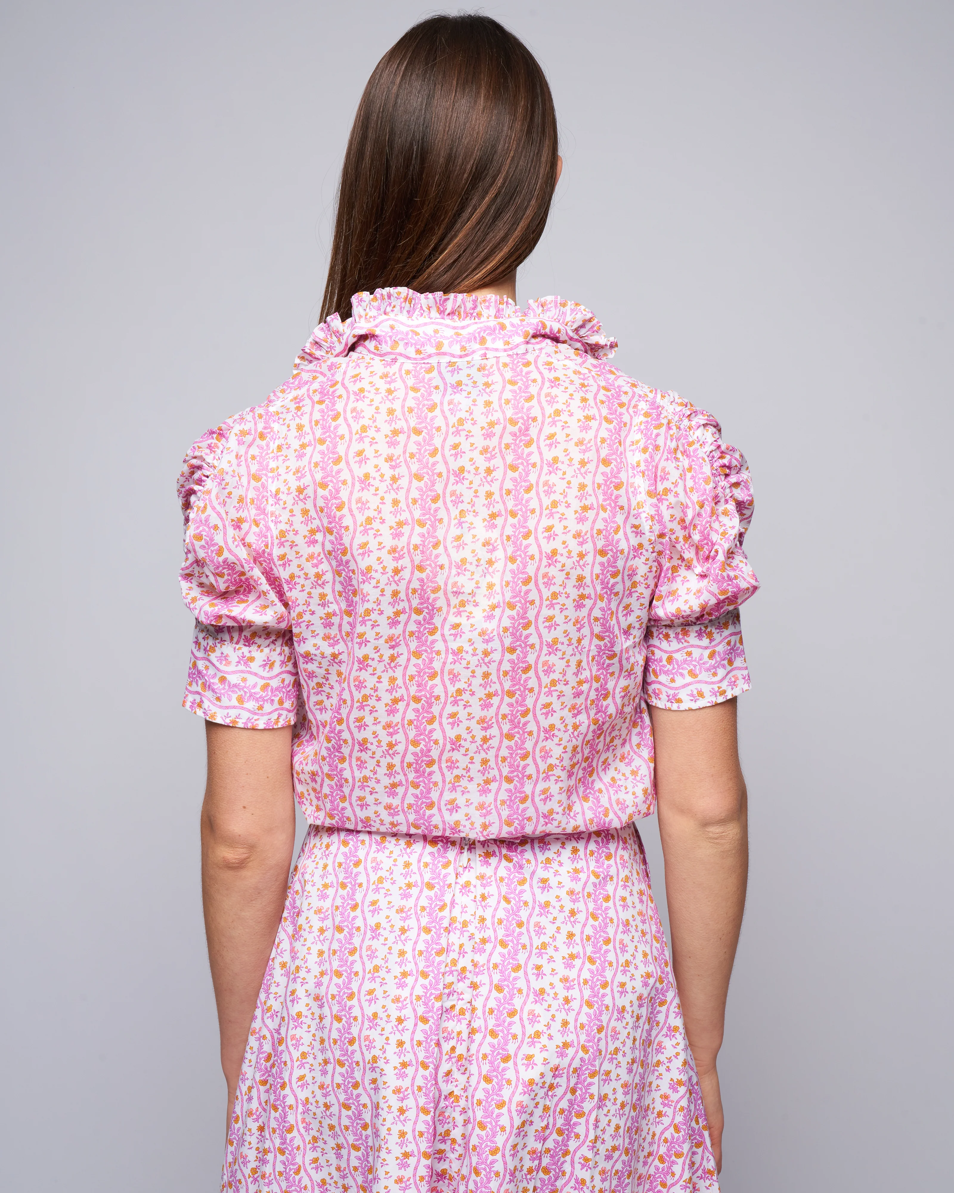 vita blouse - cyclamen/mustard - Image 4