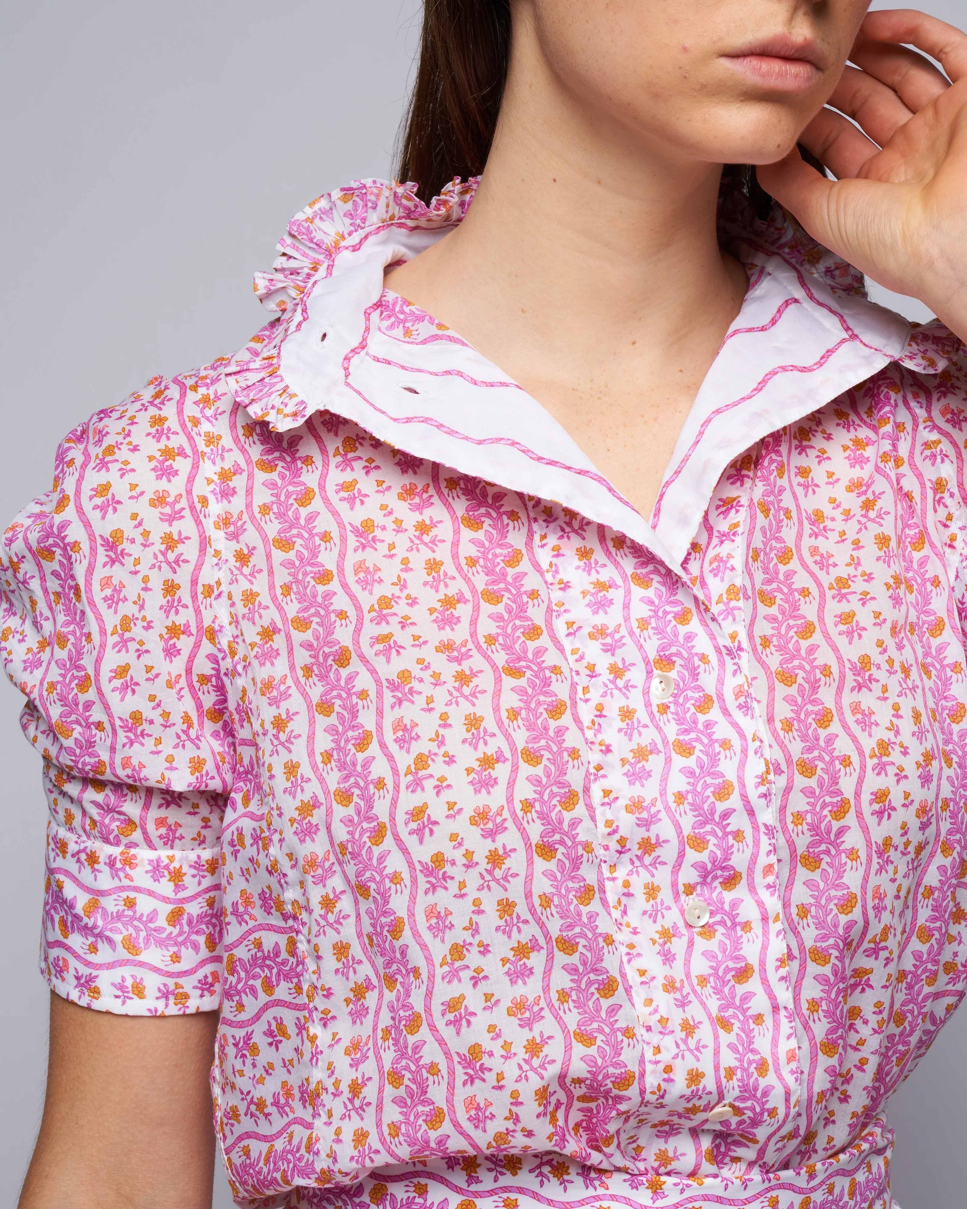 vita blouse - cyclamen/mustard - Image 5