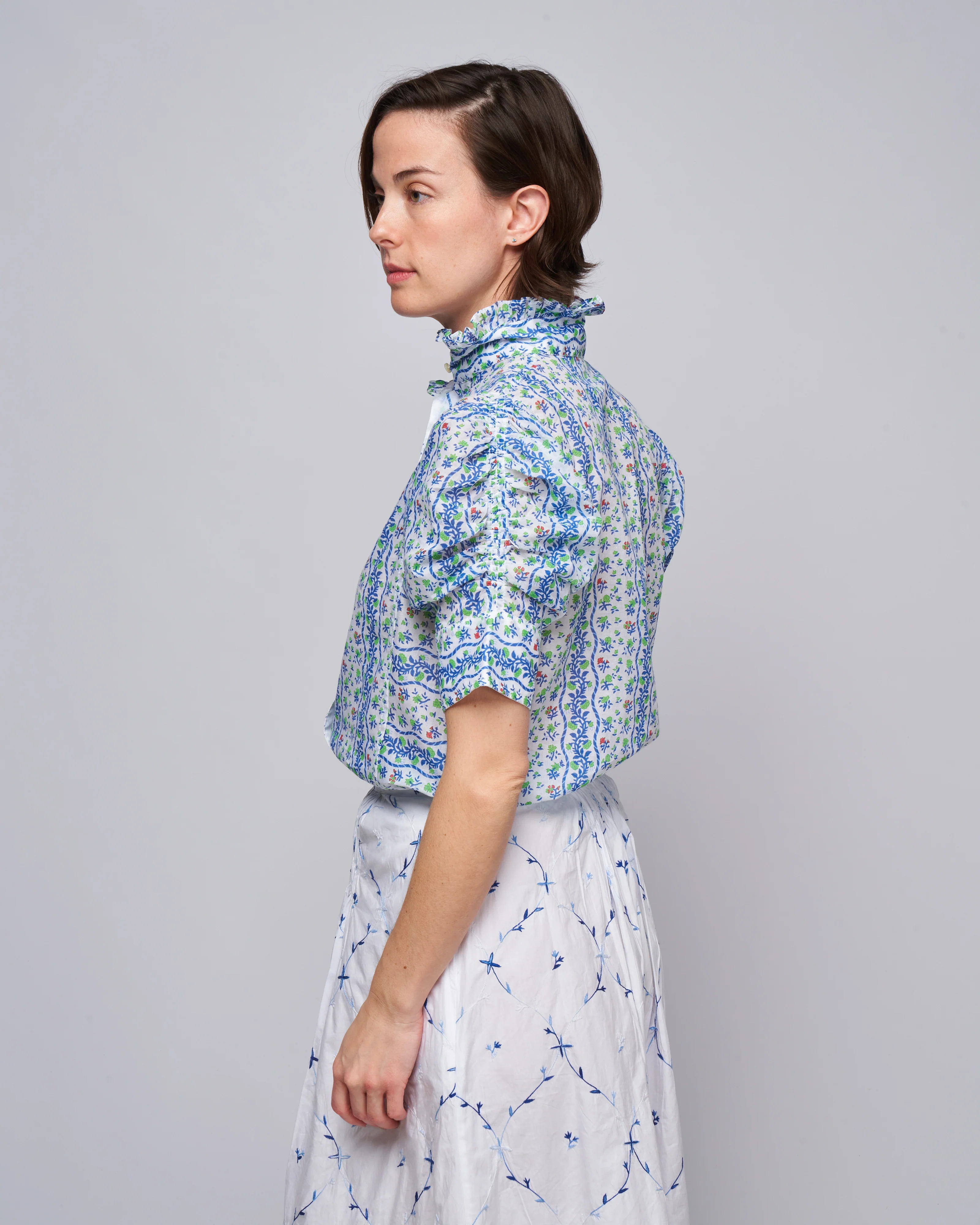 vita blouse - green/cobalt - Image 3