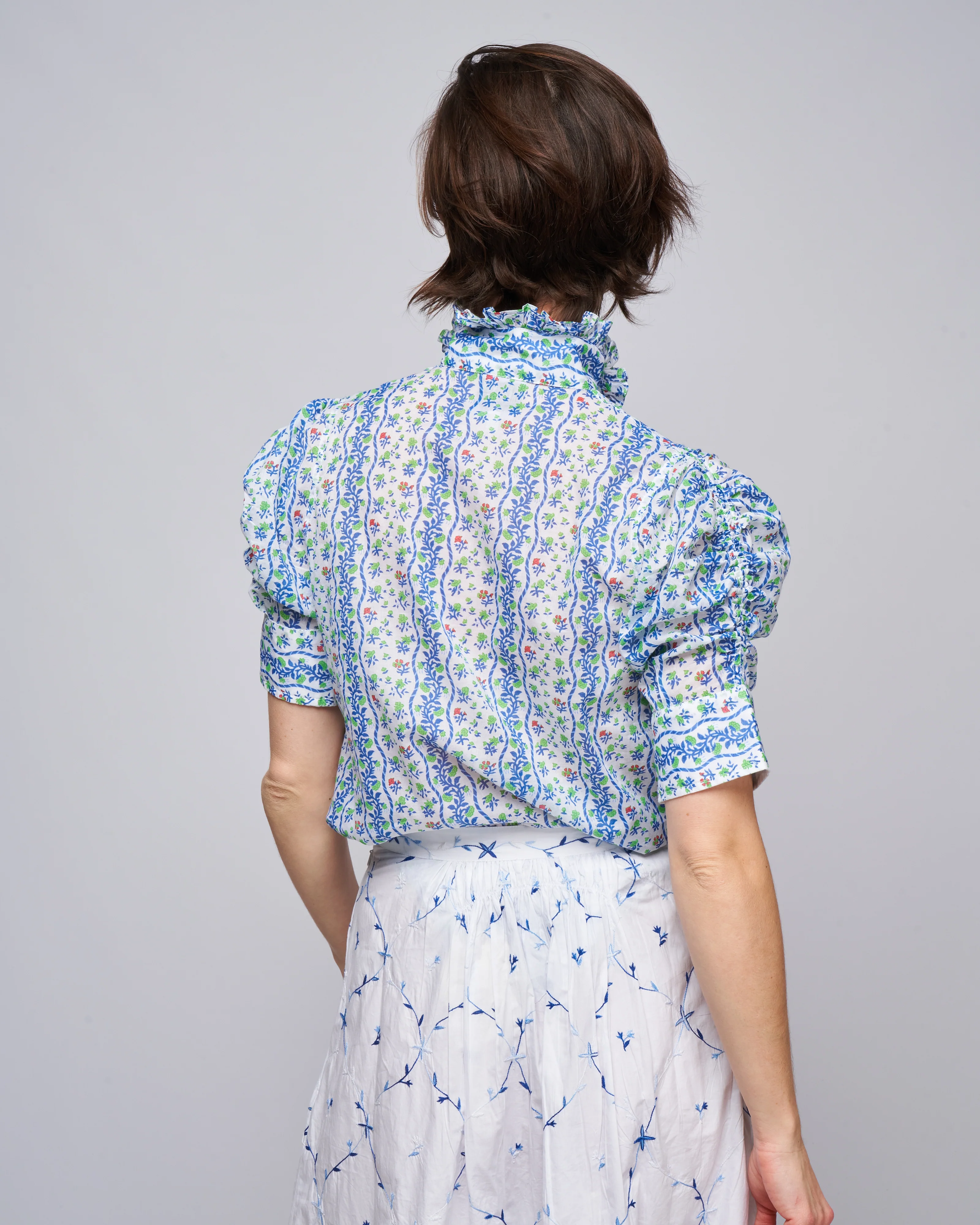 vita blouse - green/cobalt - Image 4