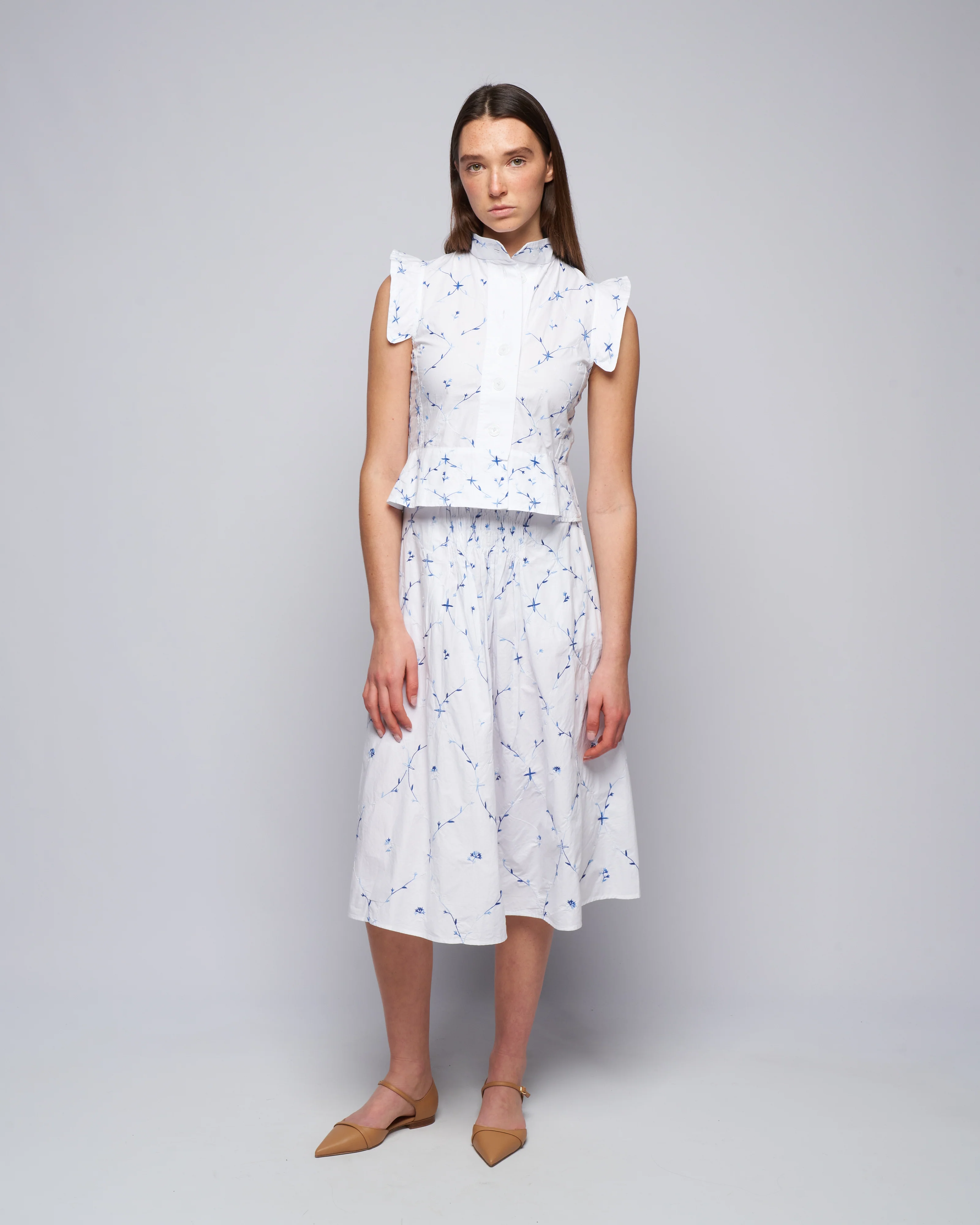 yulia skirt - white/blue - Image 2