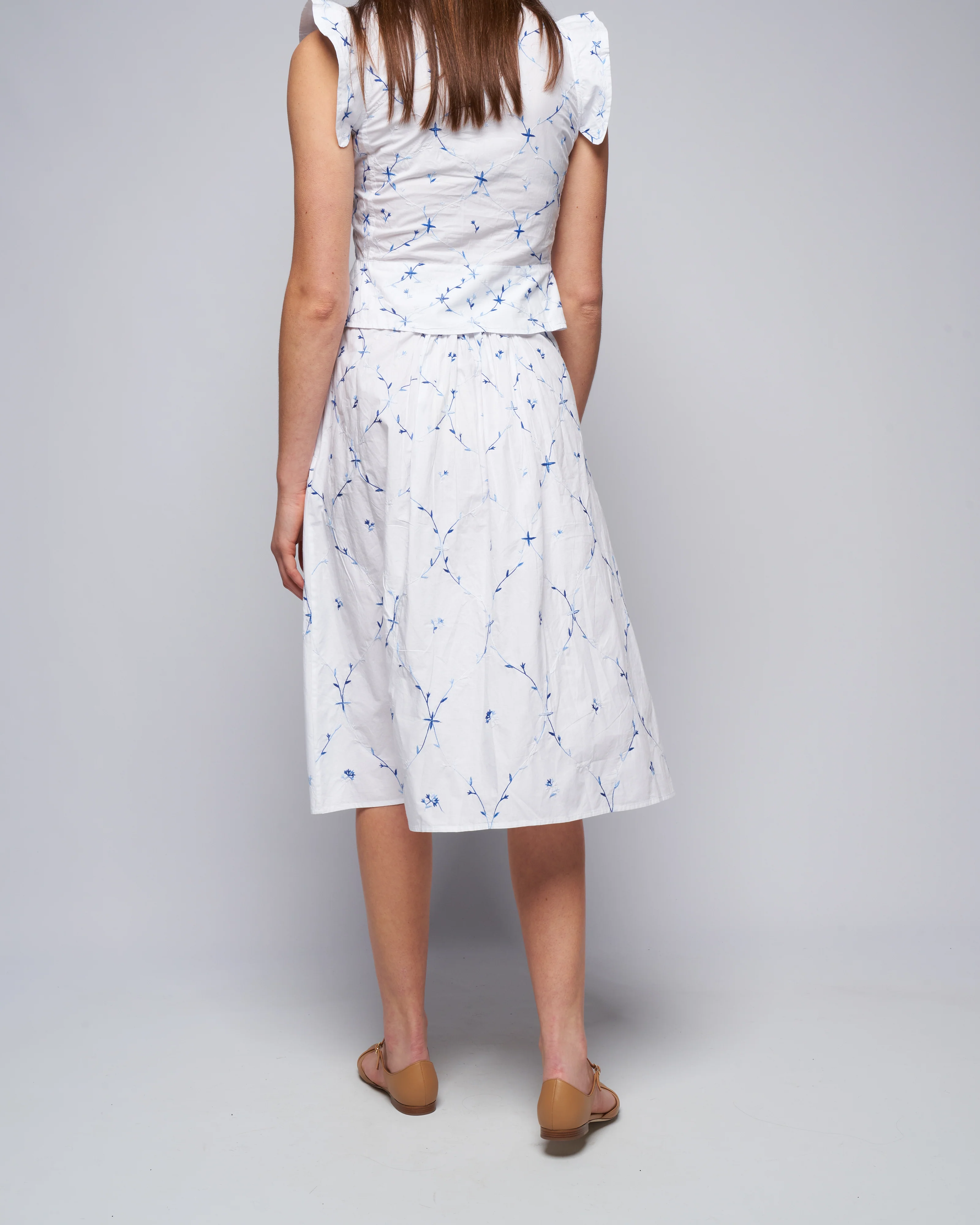 yulia skirt - white/blue - Image 4