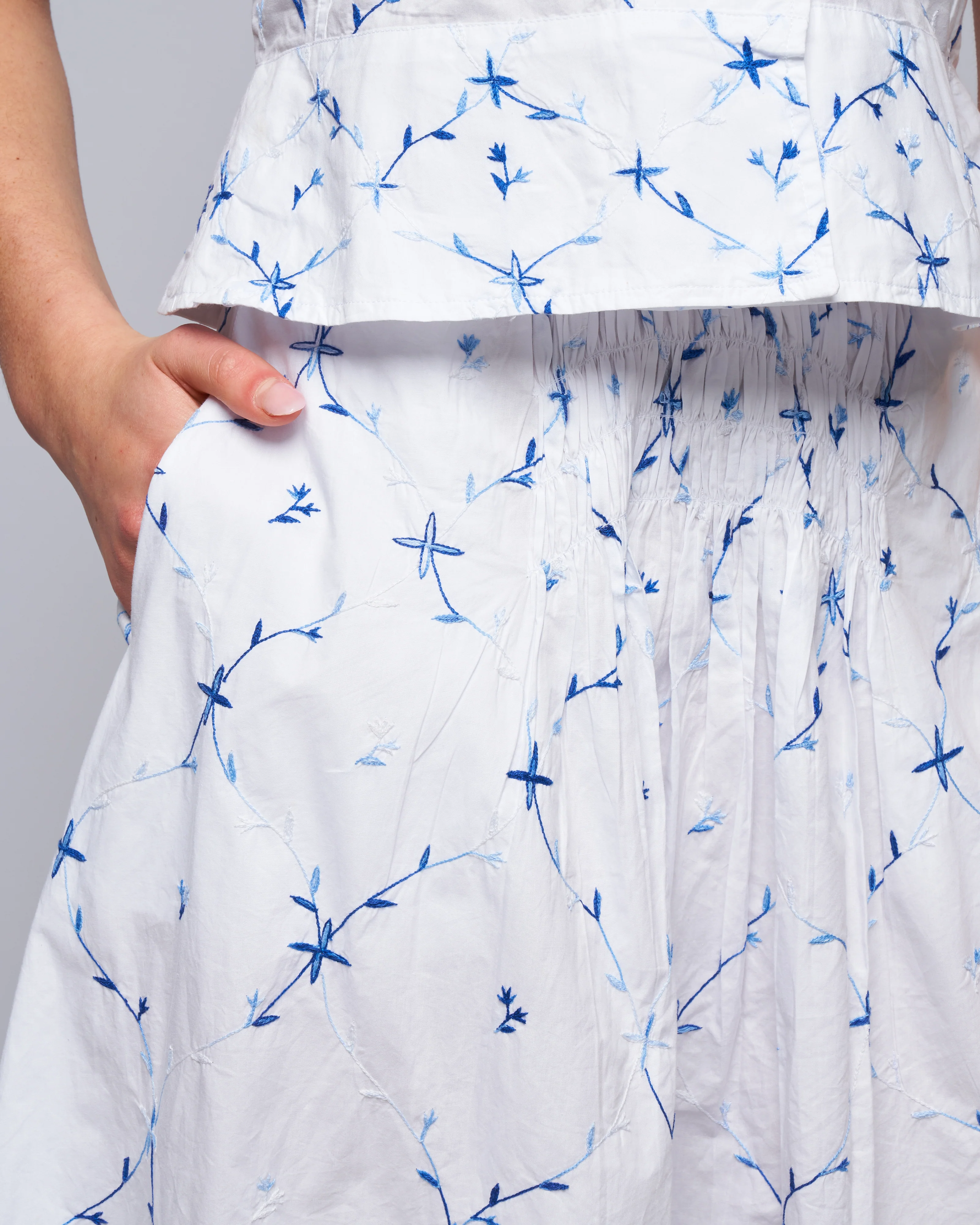 yulia skirt - white/blue - Image 5