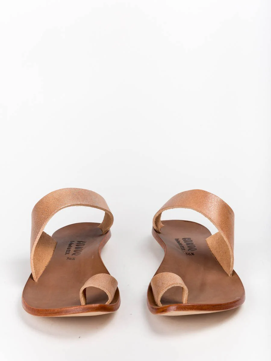 thong sandal - tan sparkle - Image 3