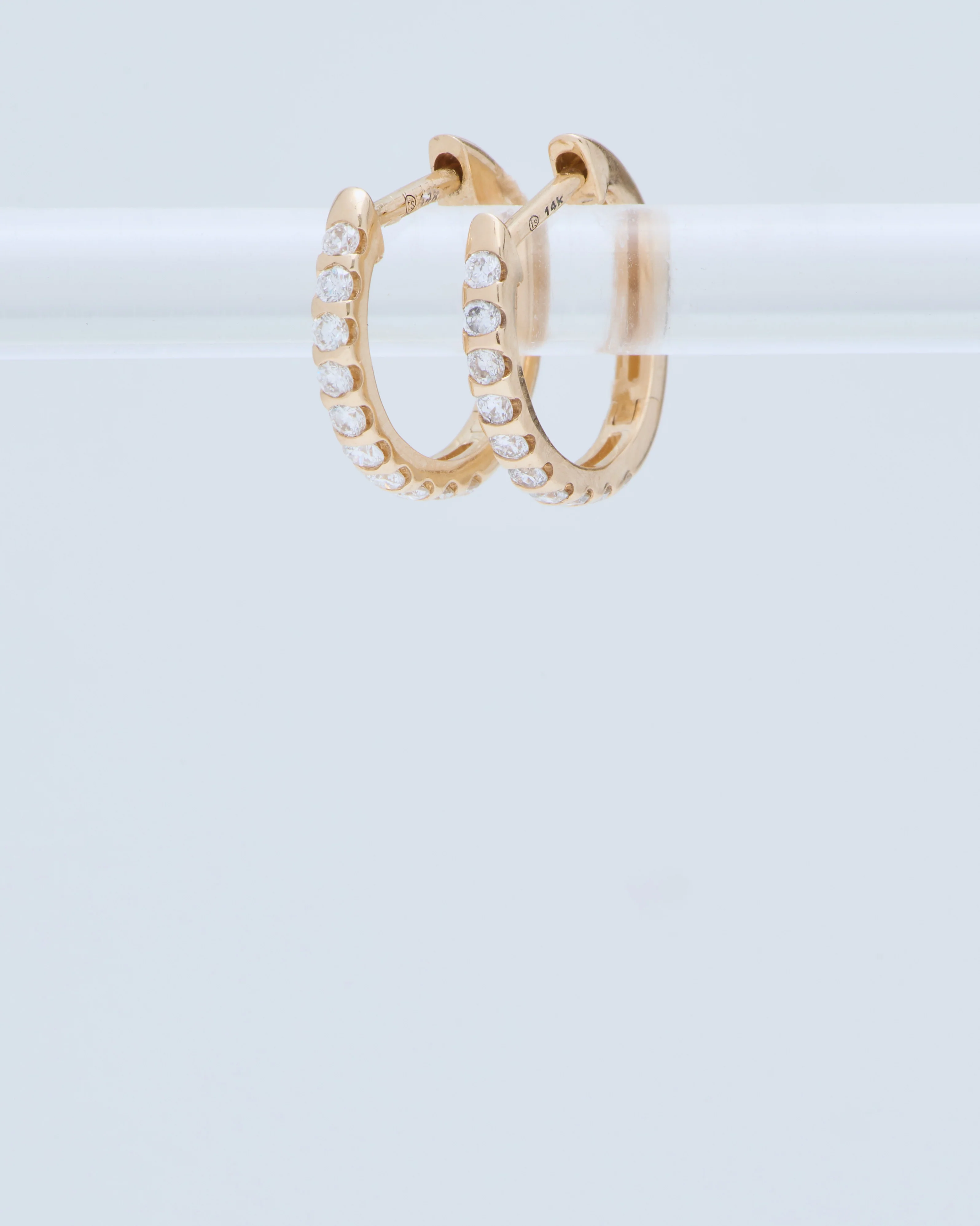 classic diamond huggie hoops - Image 4
