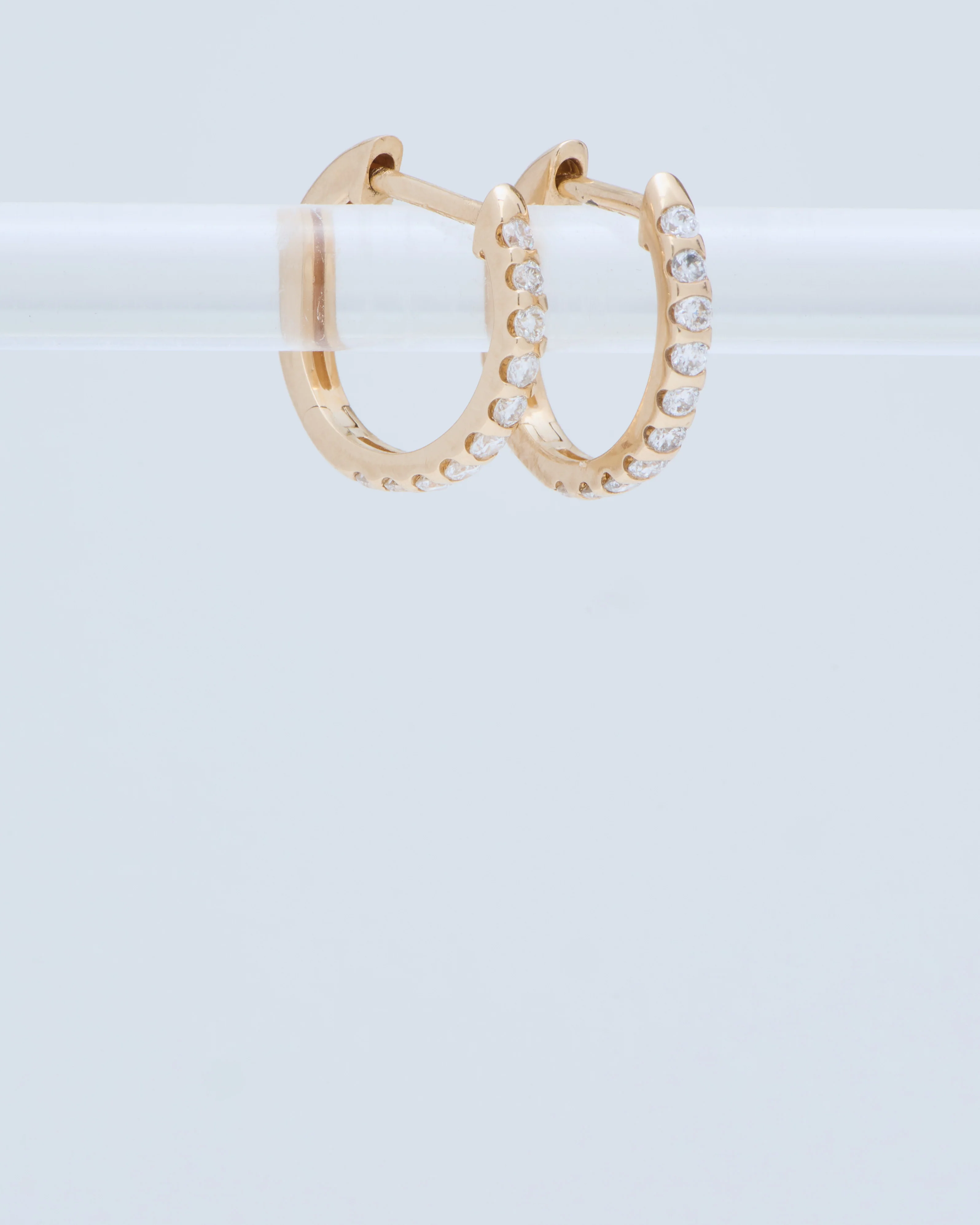 classic diamond huggie hoops - Image 5