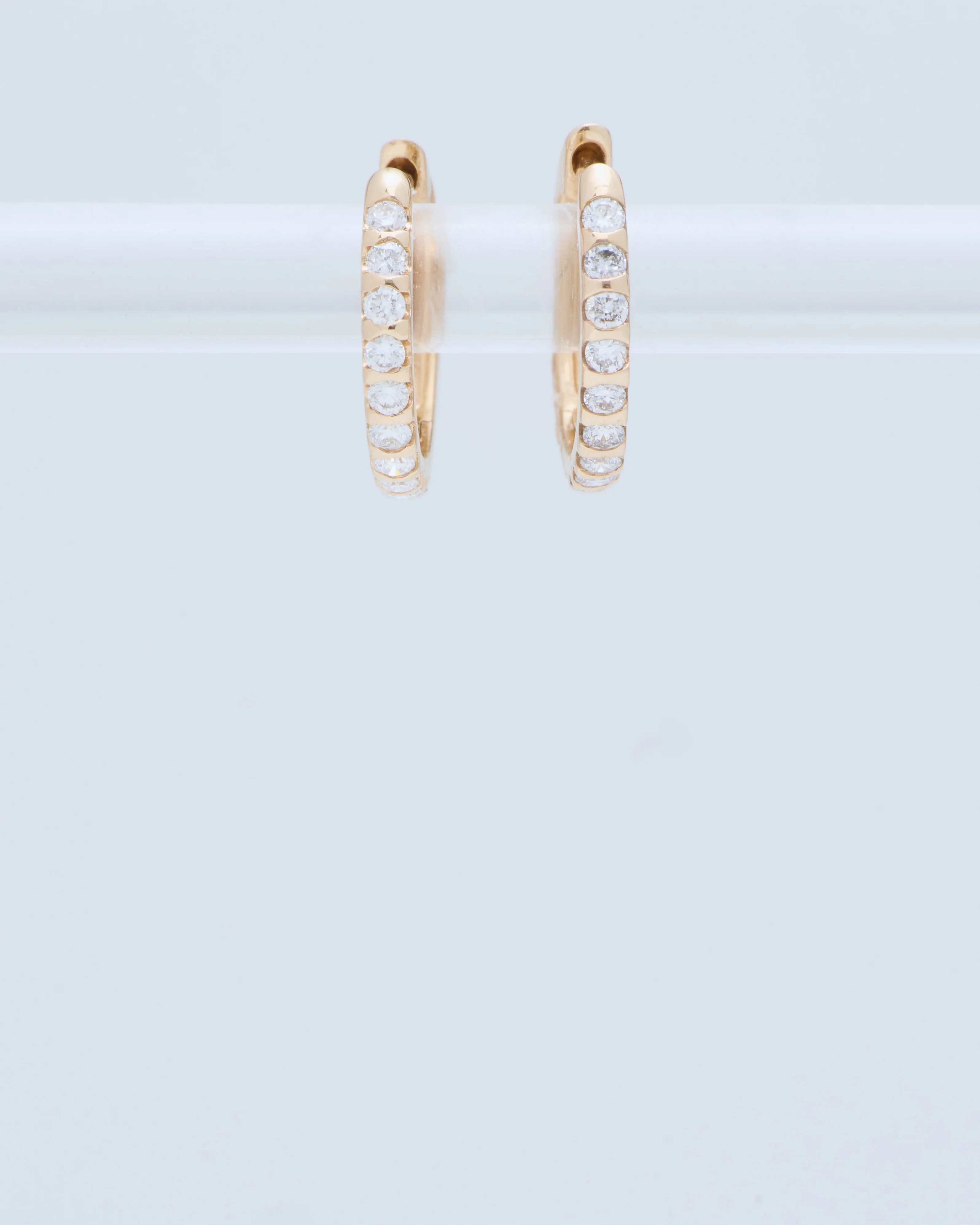 classic diamond huggie hoops - Image 6