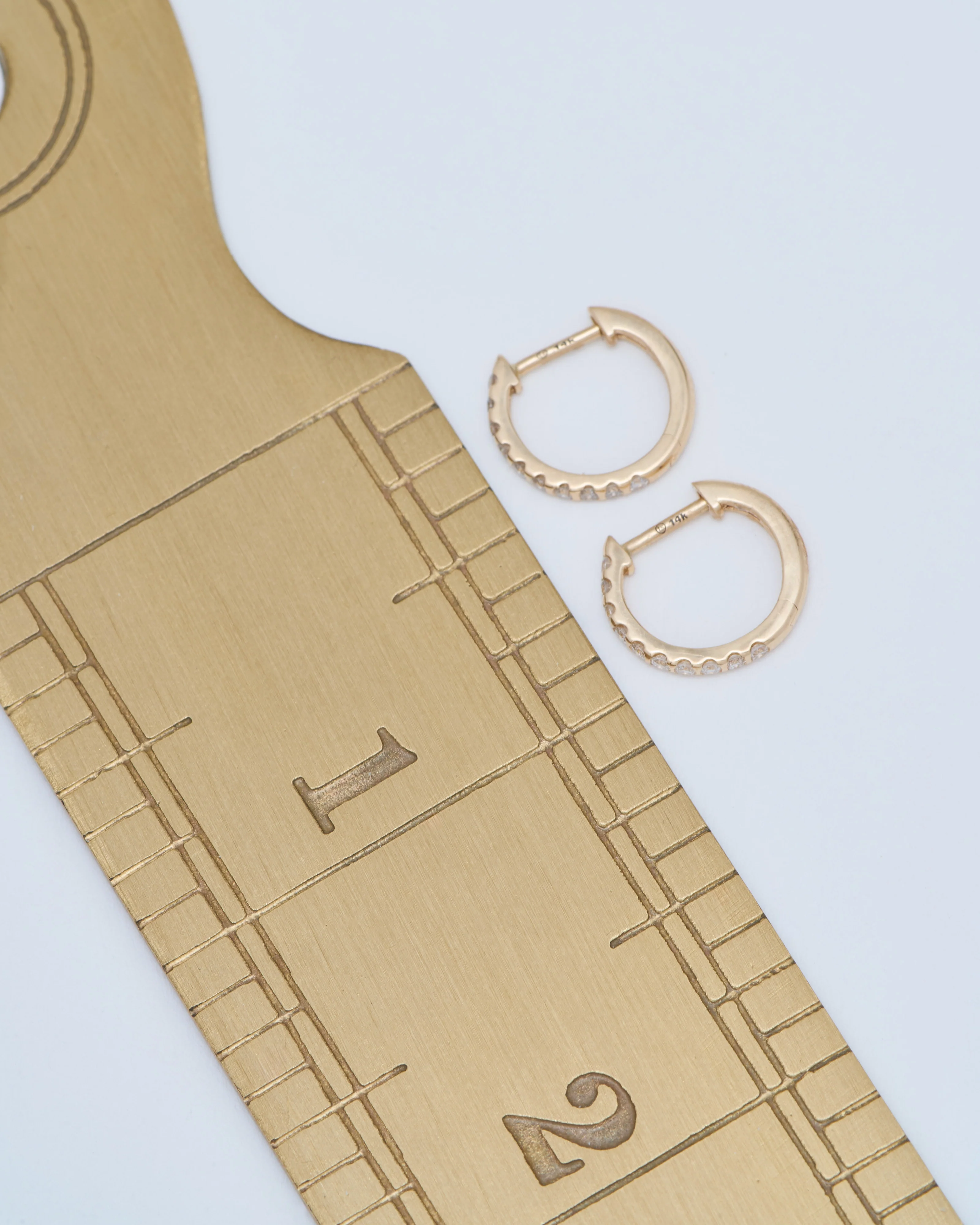 classic diamond huggie hoops - Image 7