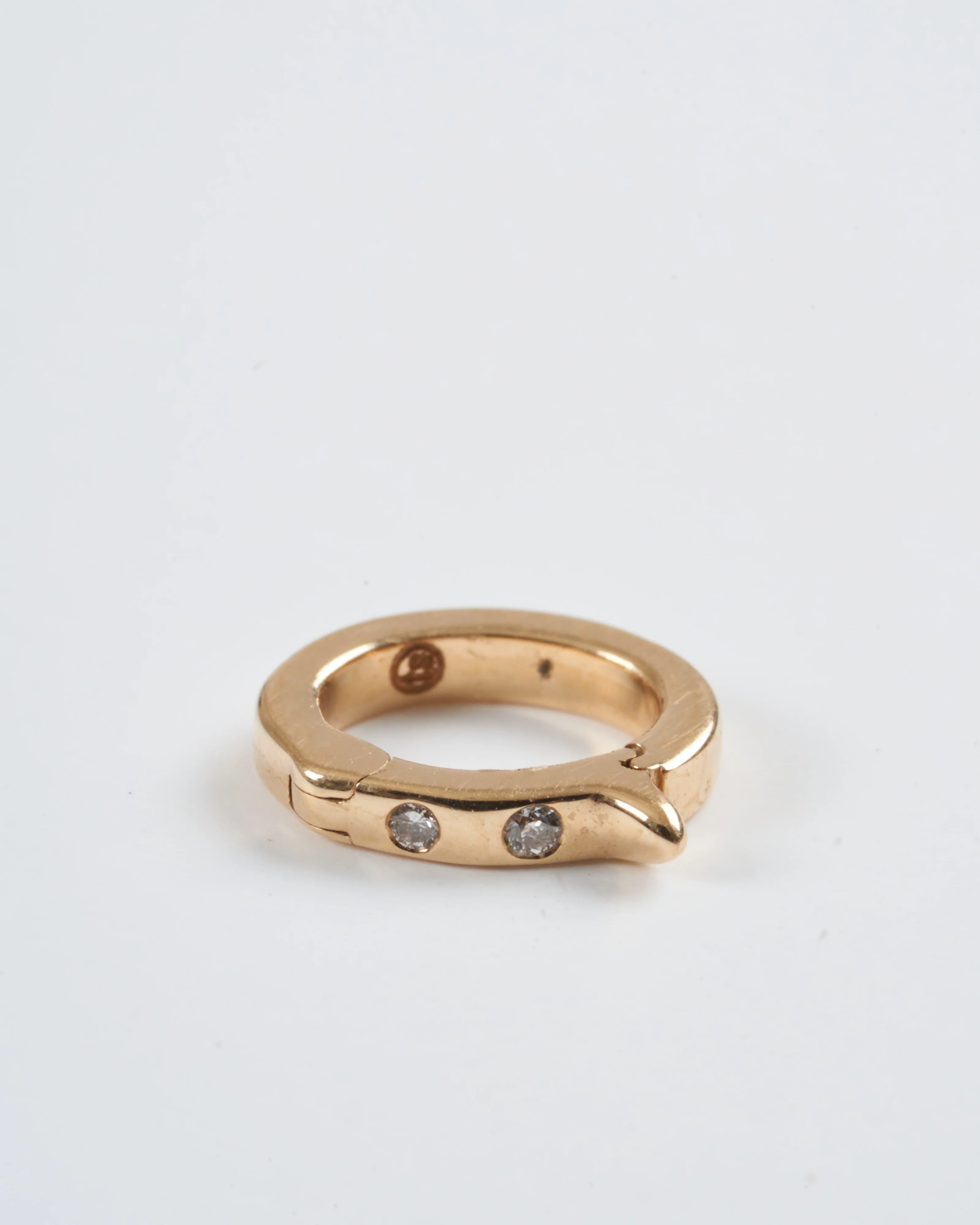 classic diamond tiny oval bale - gold/diamonds - Image 4