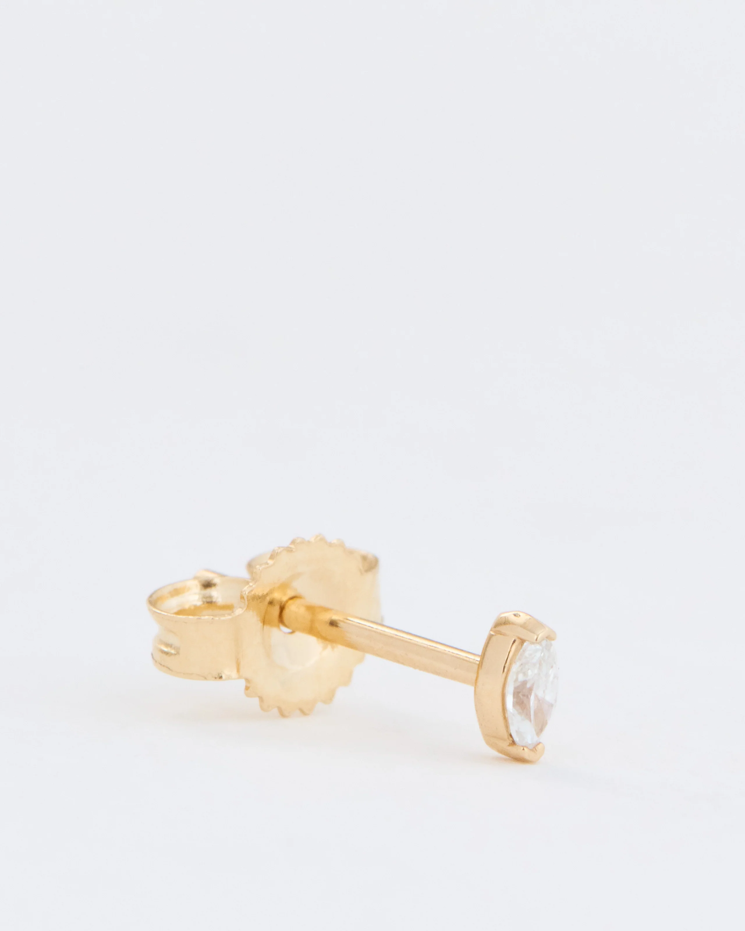 diamond marquise prong set stud - Image 2