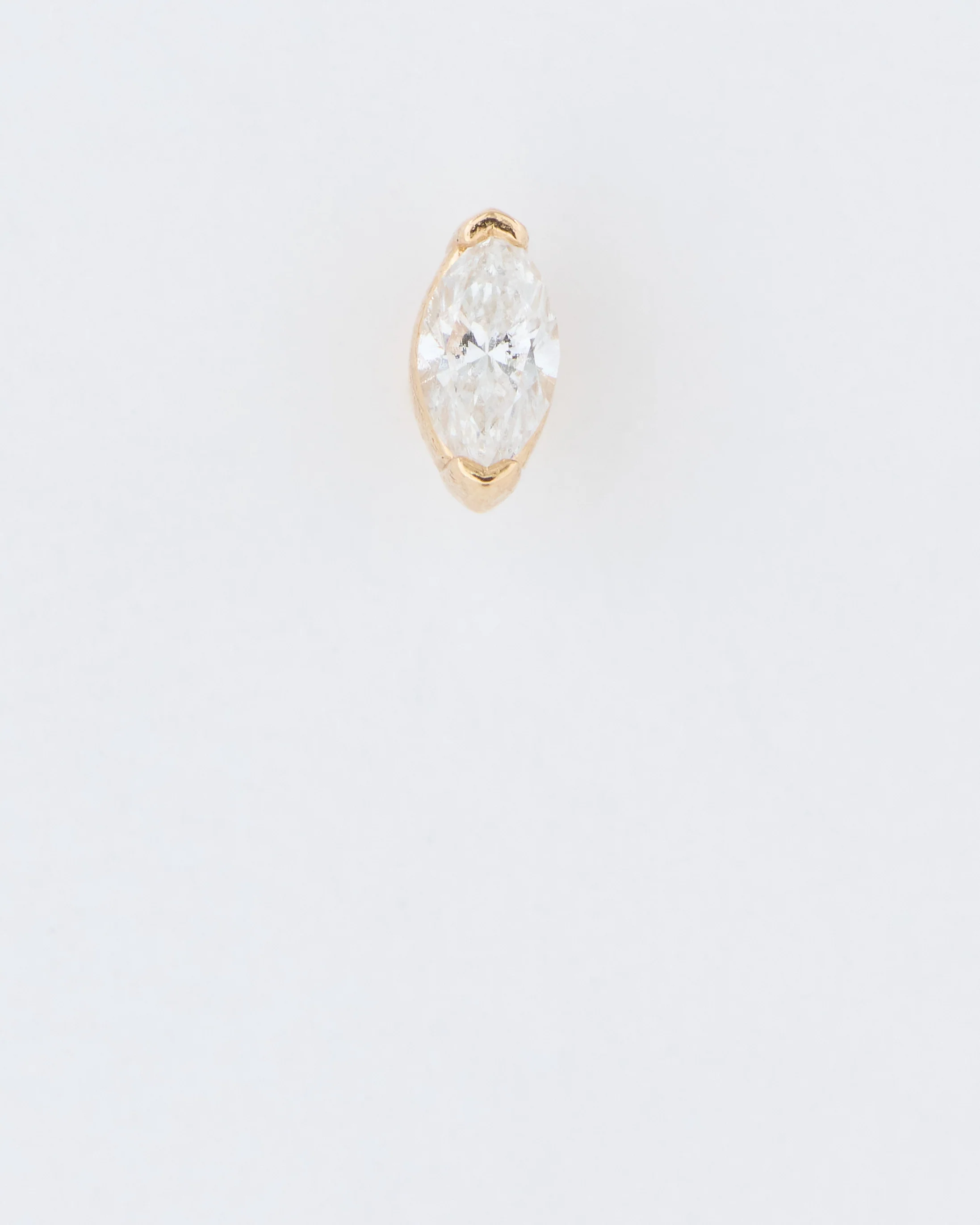 diamond marquise prong set stud - Image 3