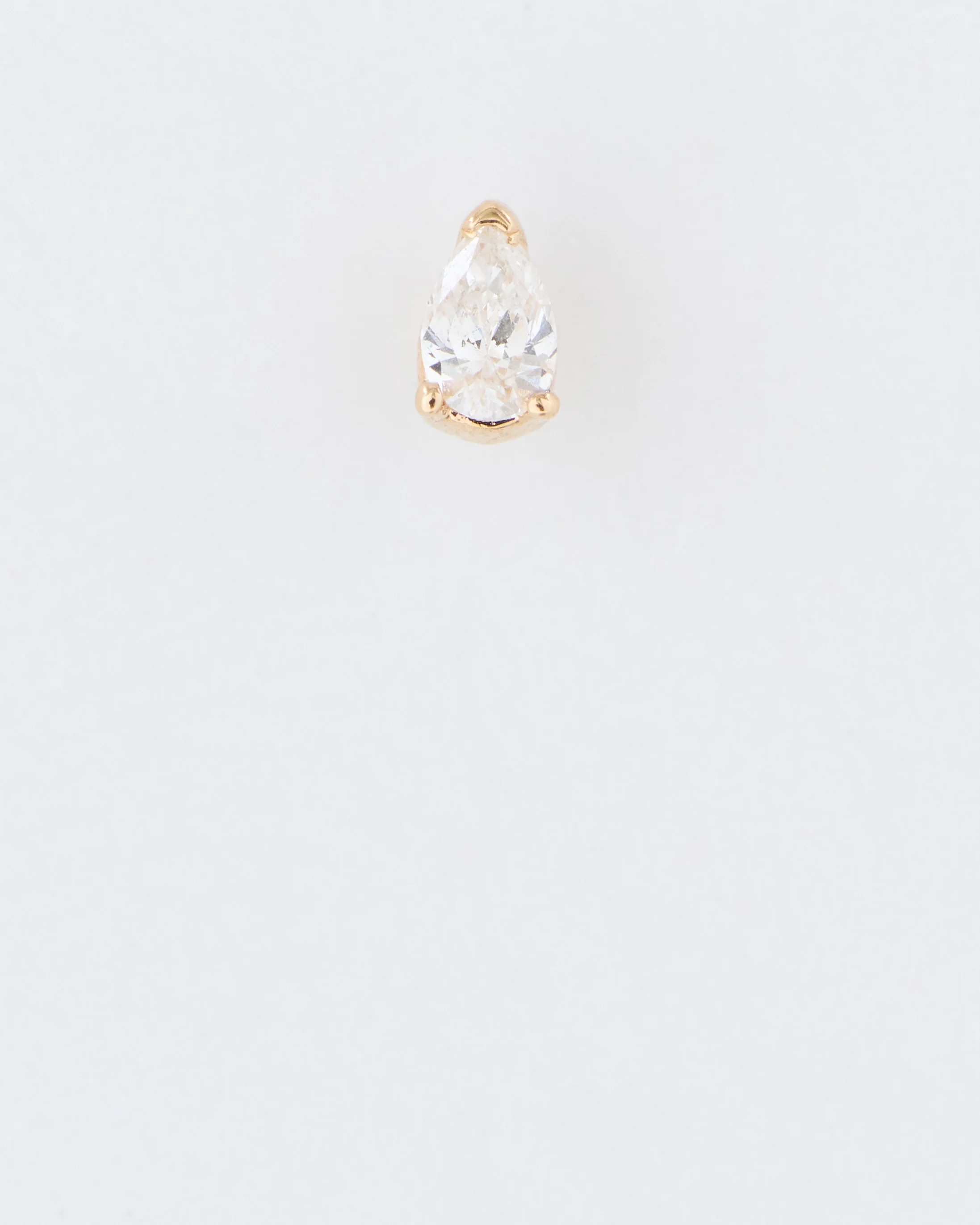 diamond pear prong set stud - Image 3
