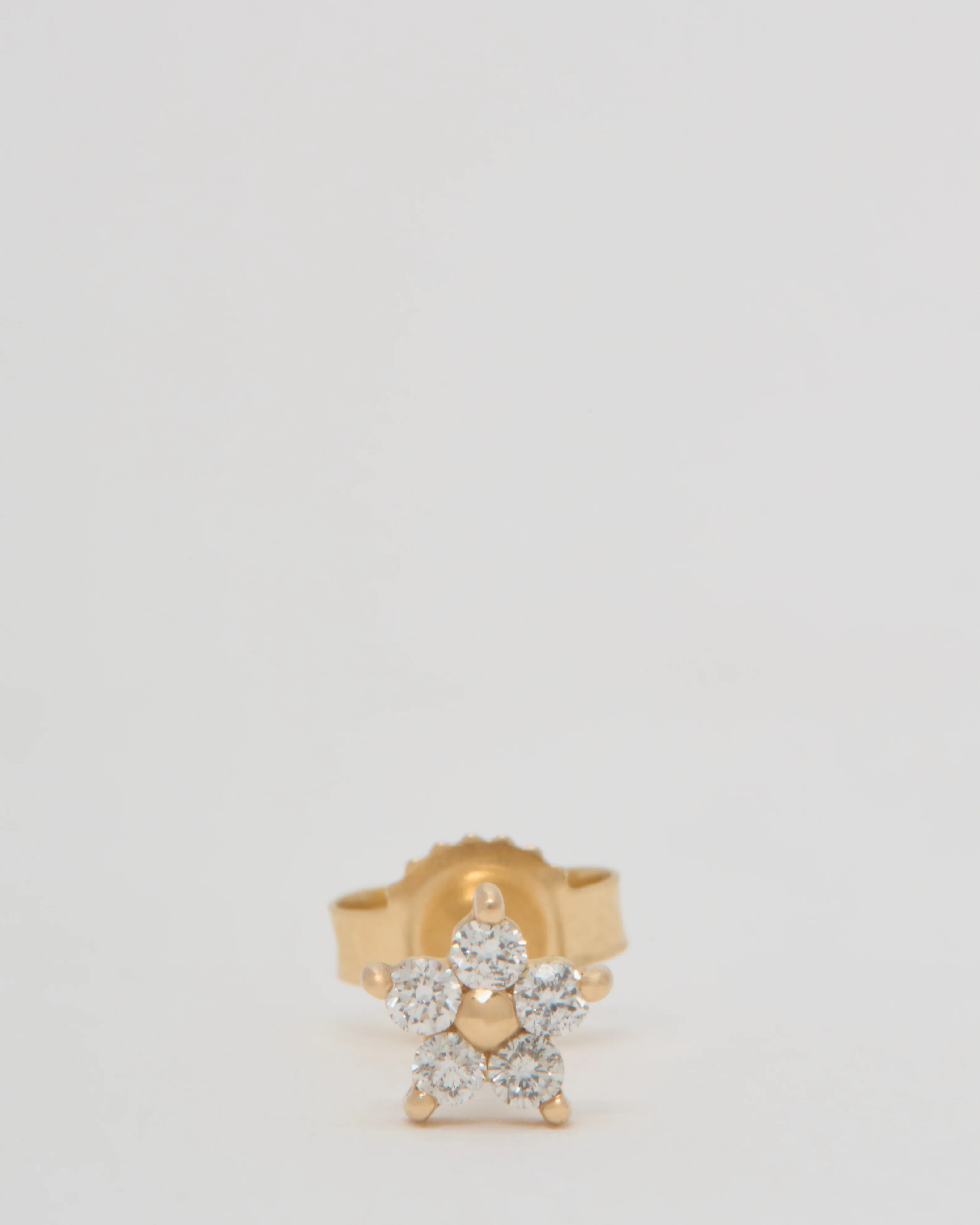 diamond prong flower stud - Image 5