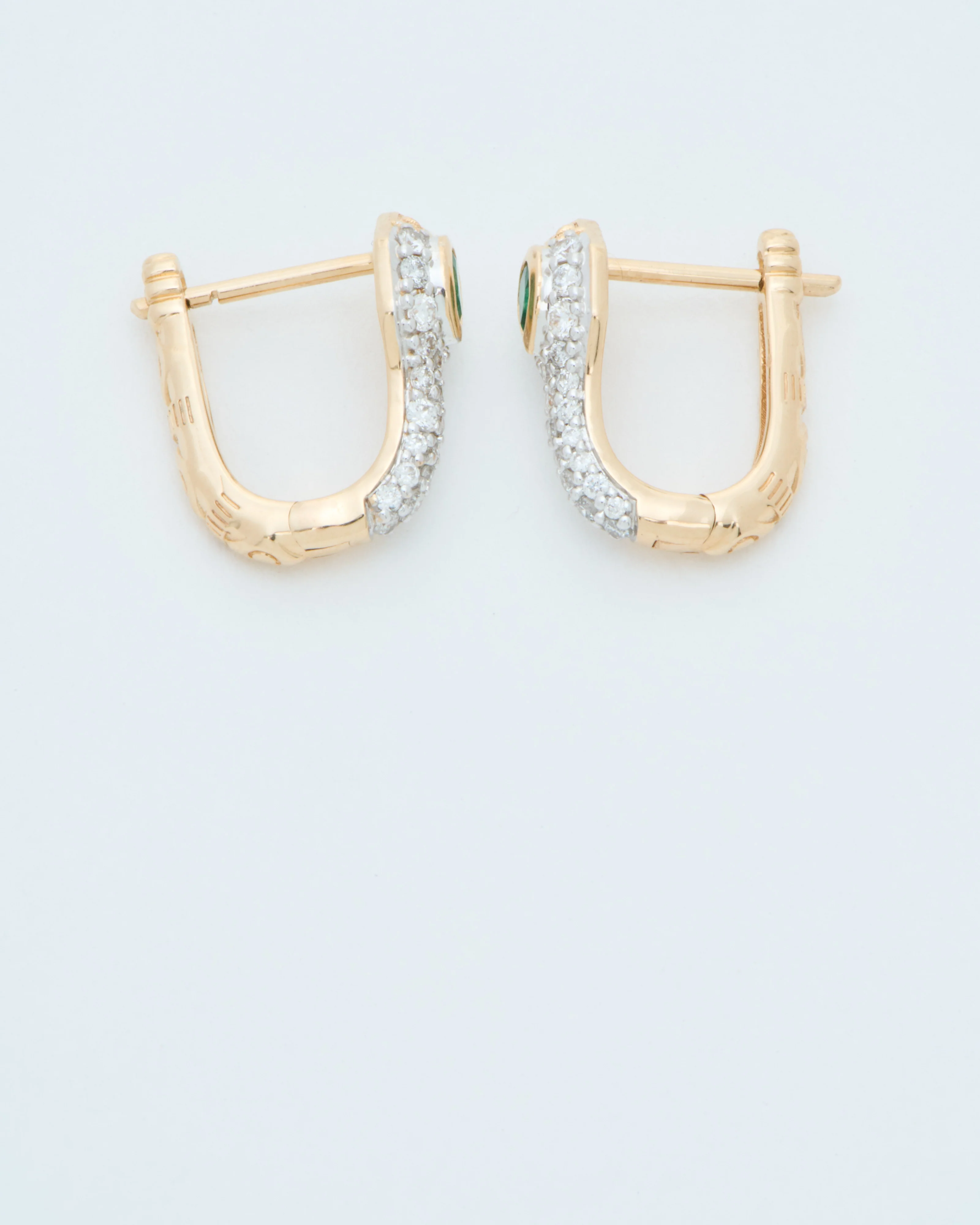 diamondback emerald snake hoops - Image 5
