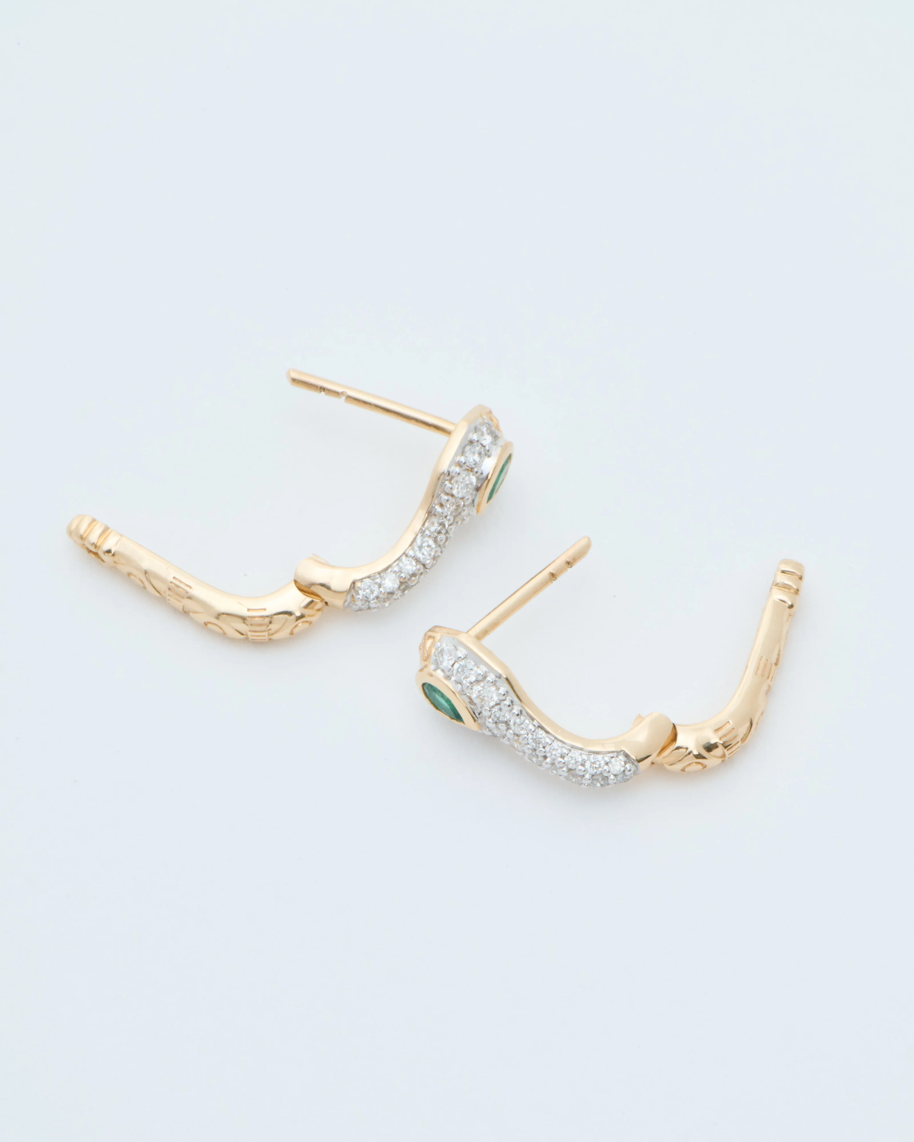 diamondback emerald snake hoops - Image 6