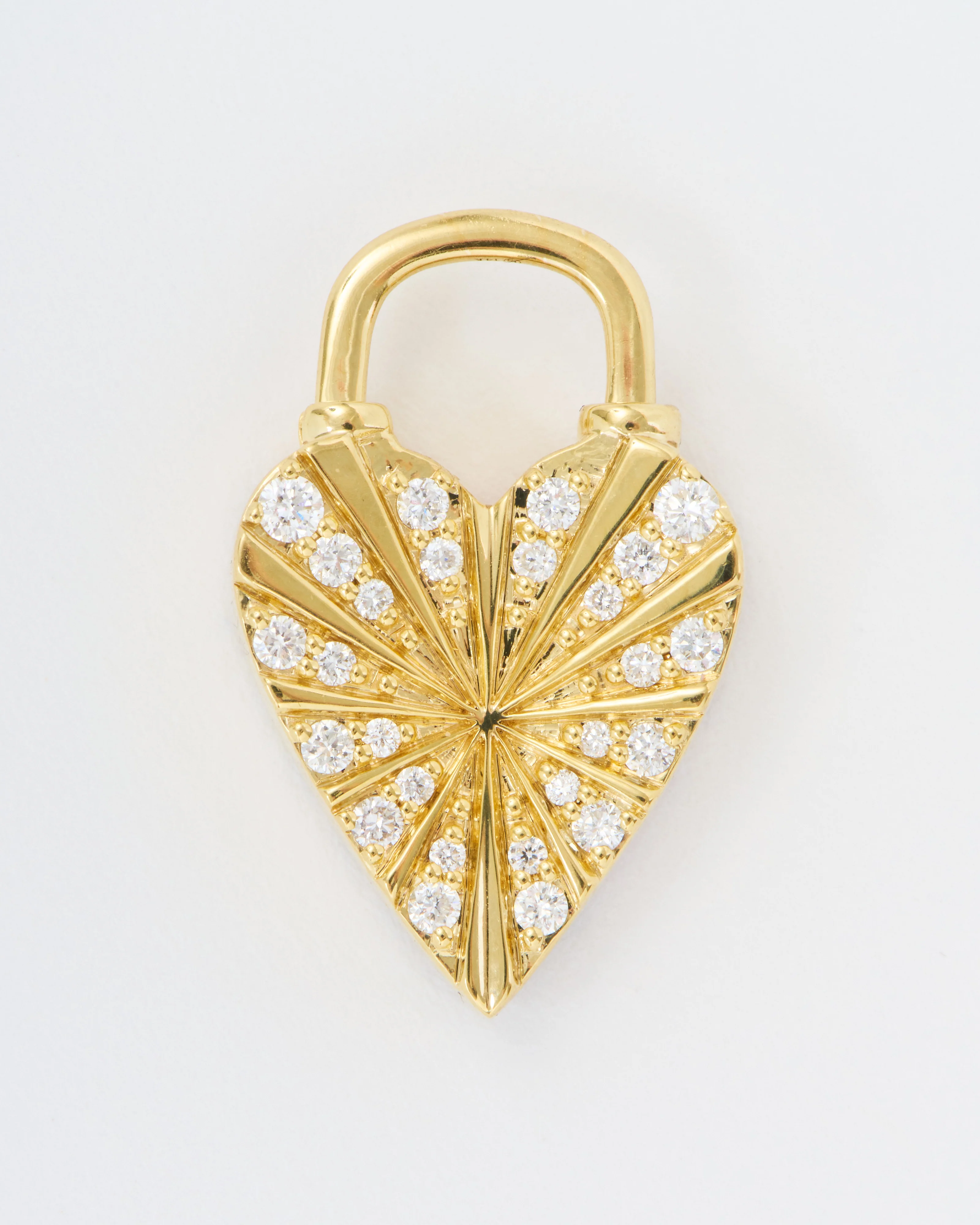 double sided rainbow and diamond love explosion lock pendant - Image 2