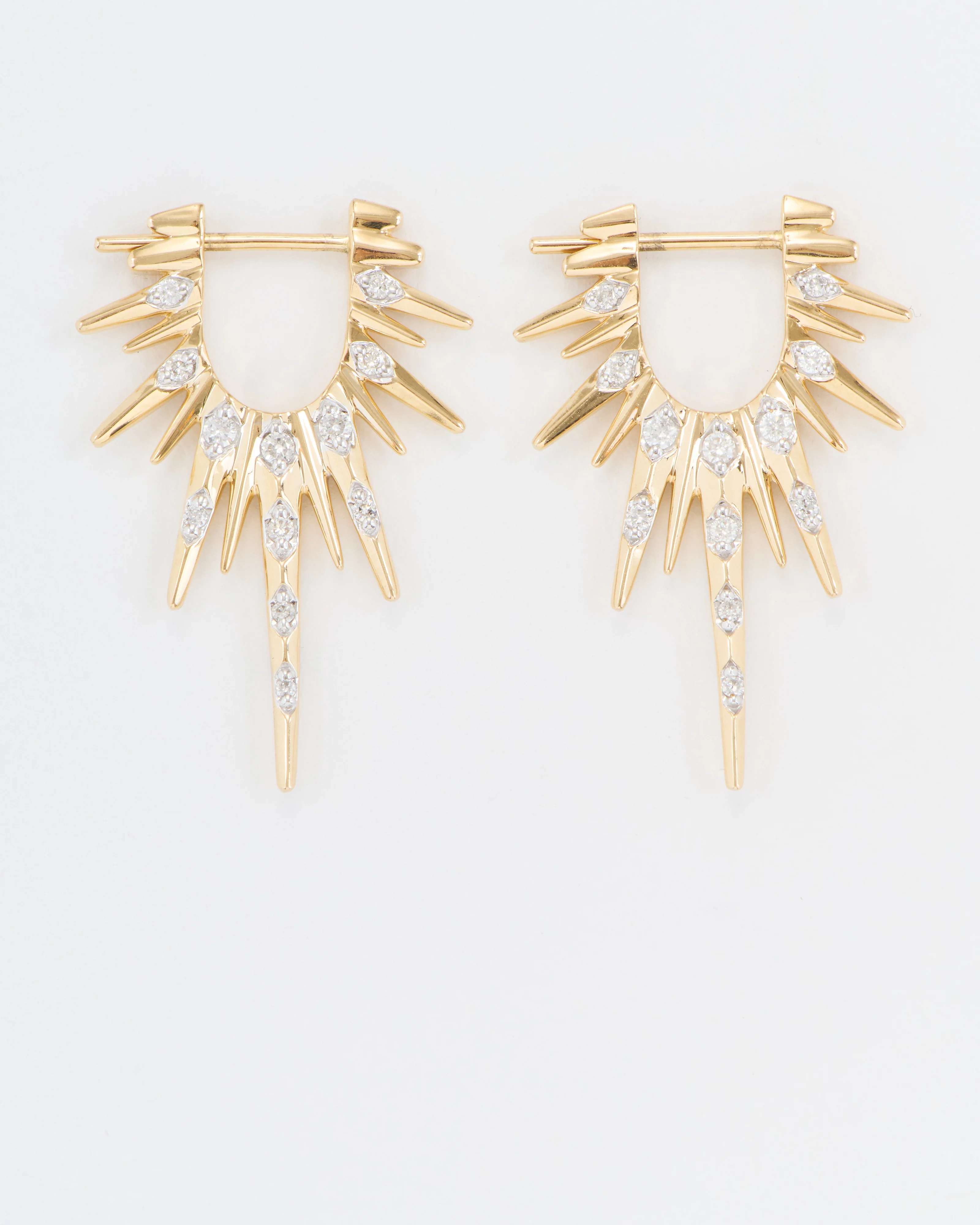 elongated love explosion diamond earrings - Image 4