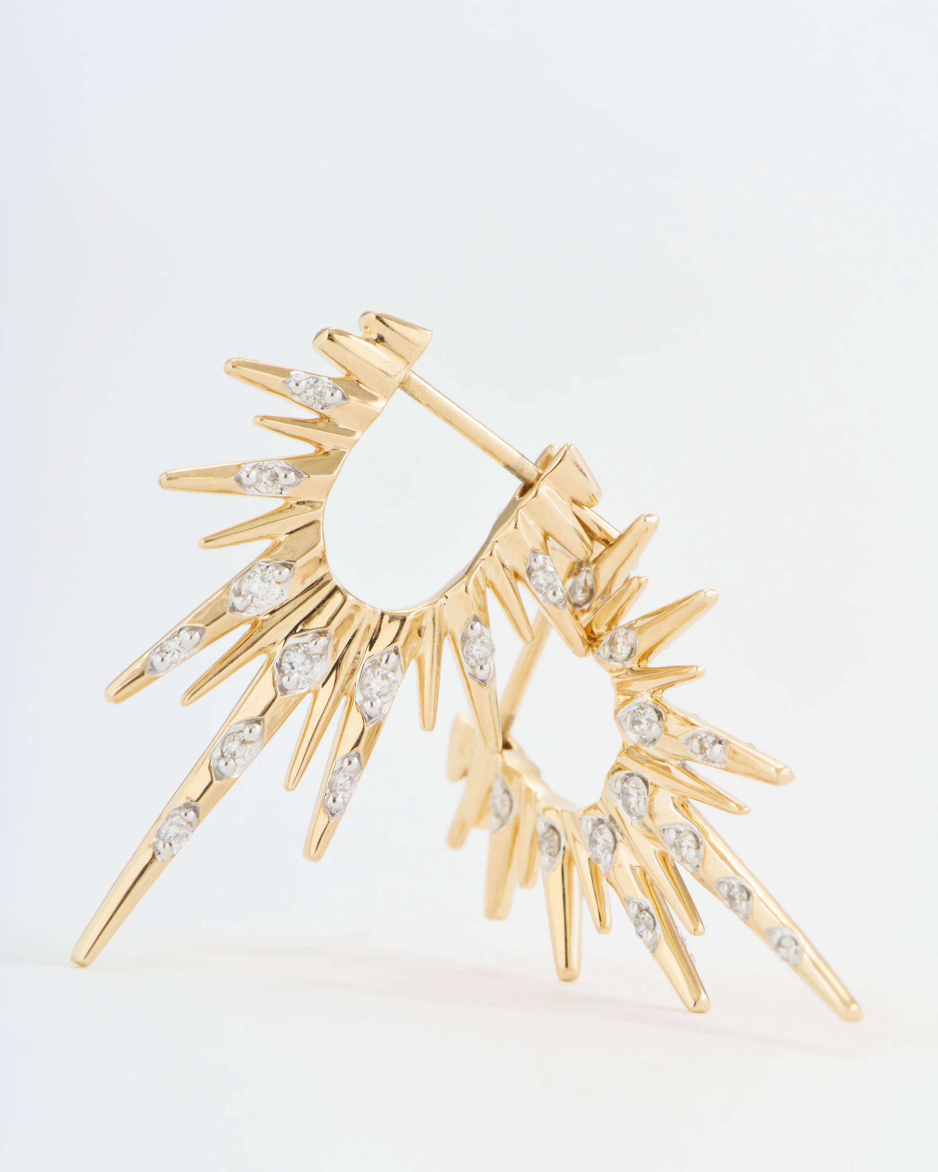 elongated love explosion diamond earrings - Image 5
