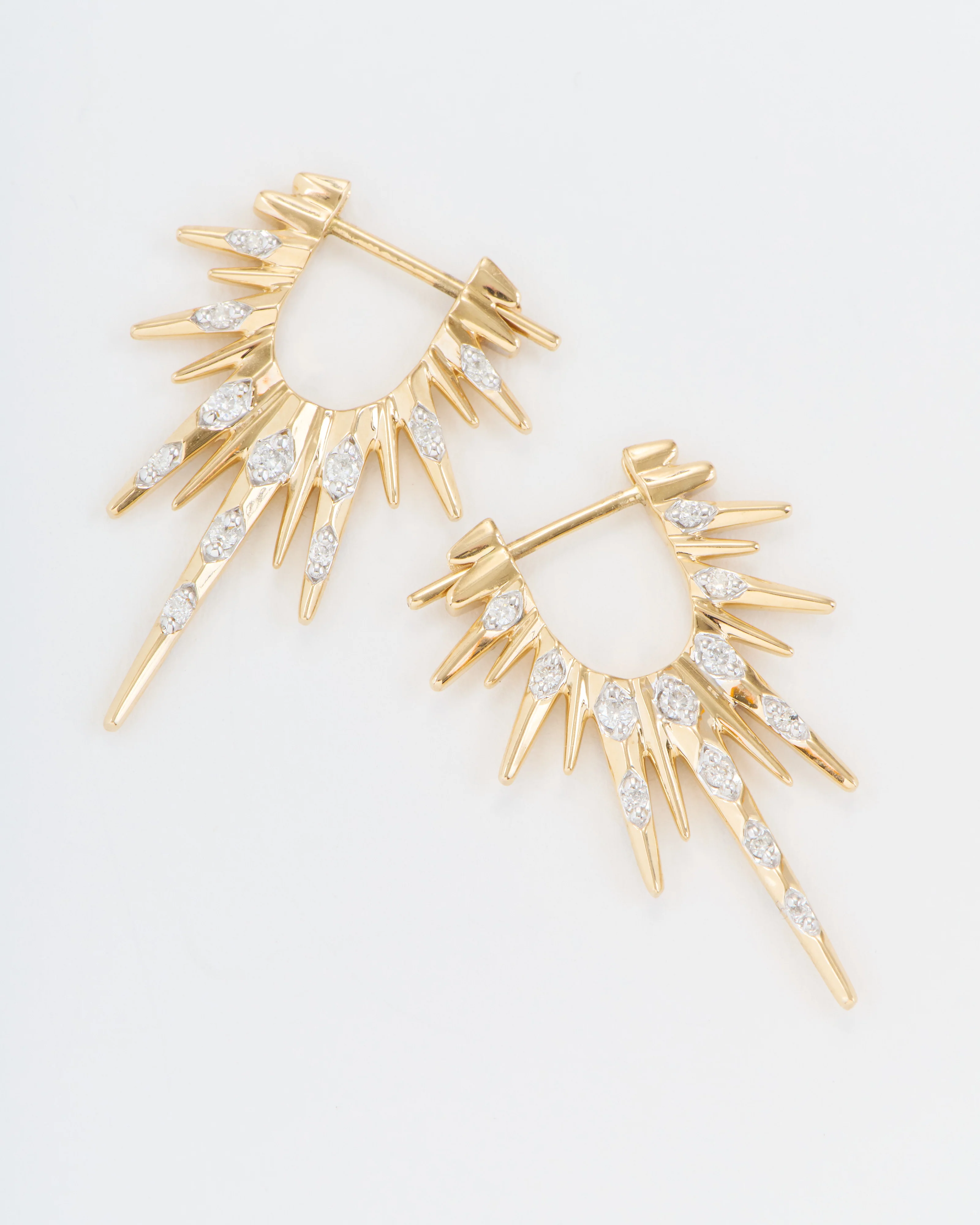 elongated love explosion diamond earrings - Image 6
