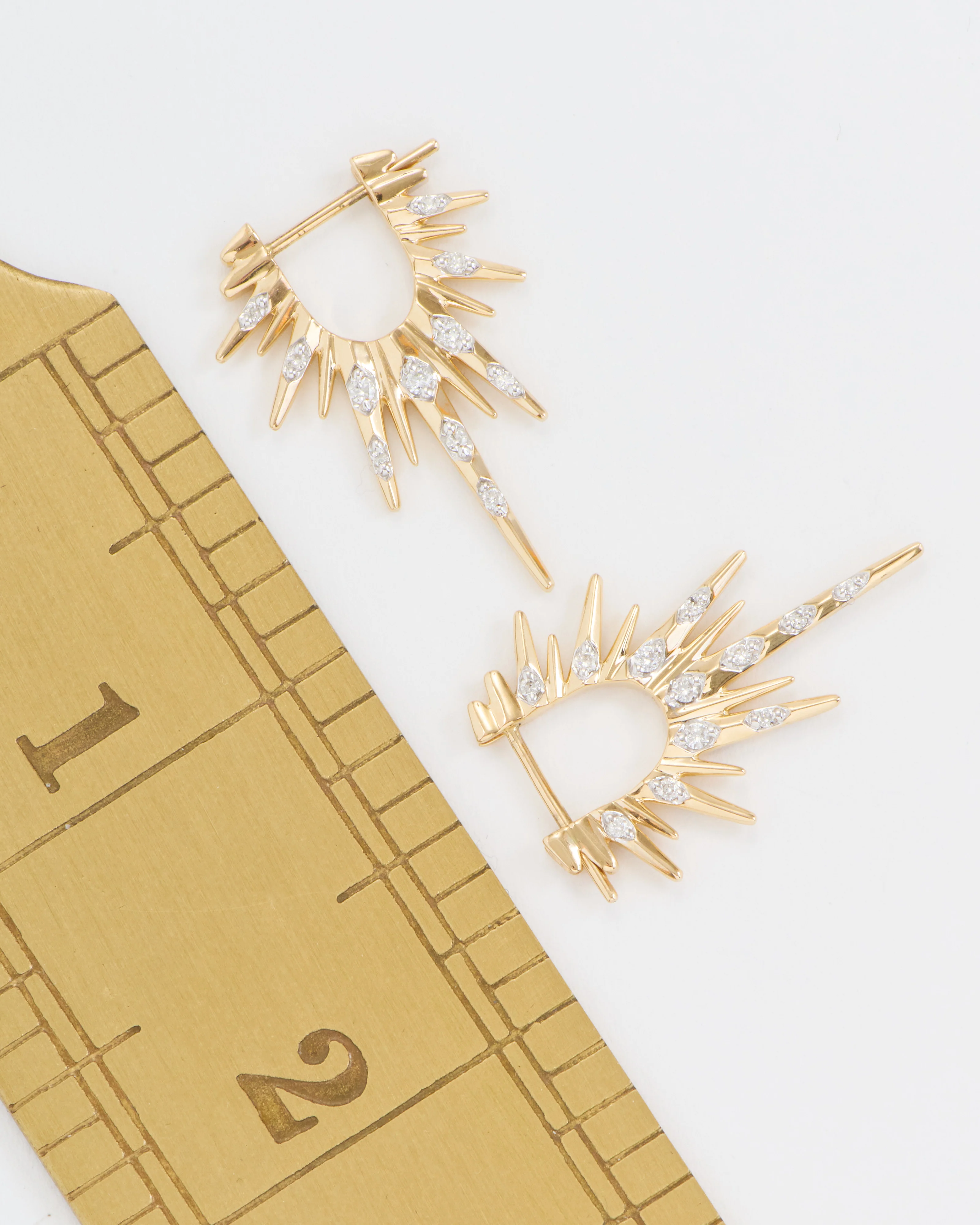 elongated love explosion diamond earrings - Image 7