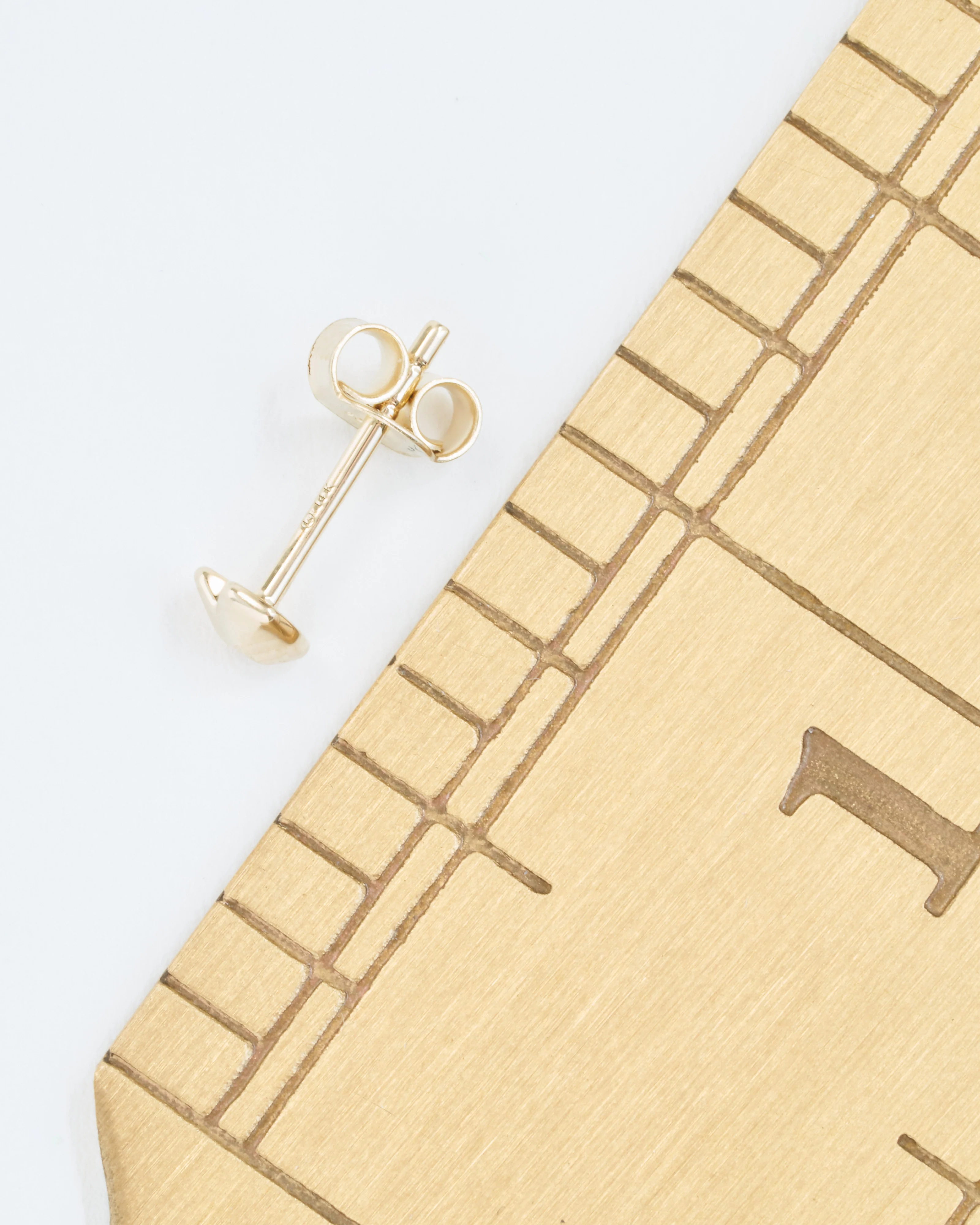 engraved heart stud - Image 4