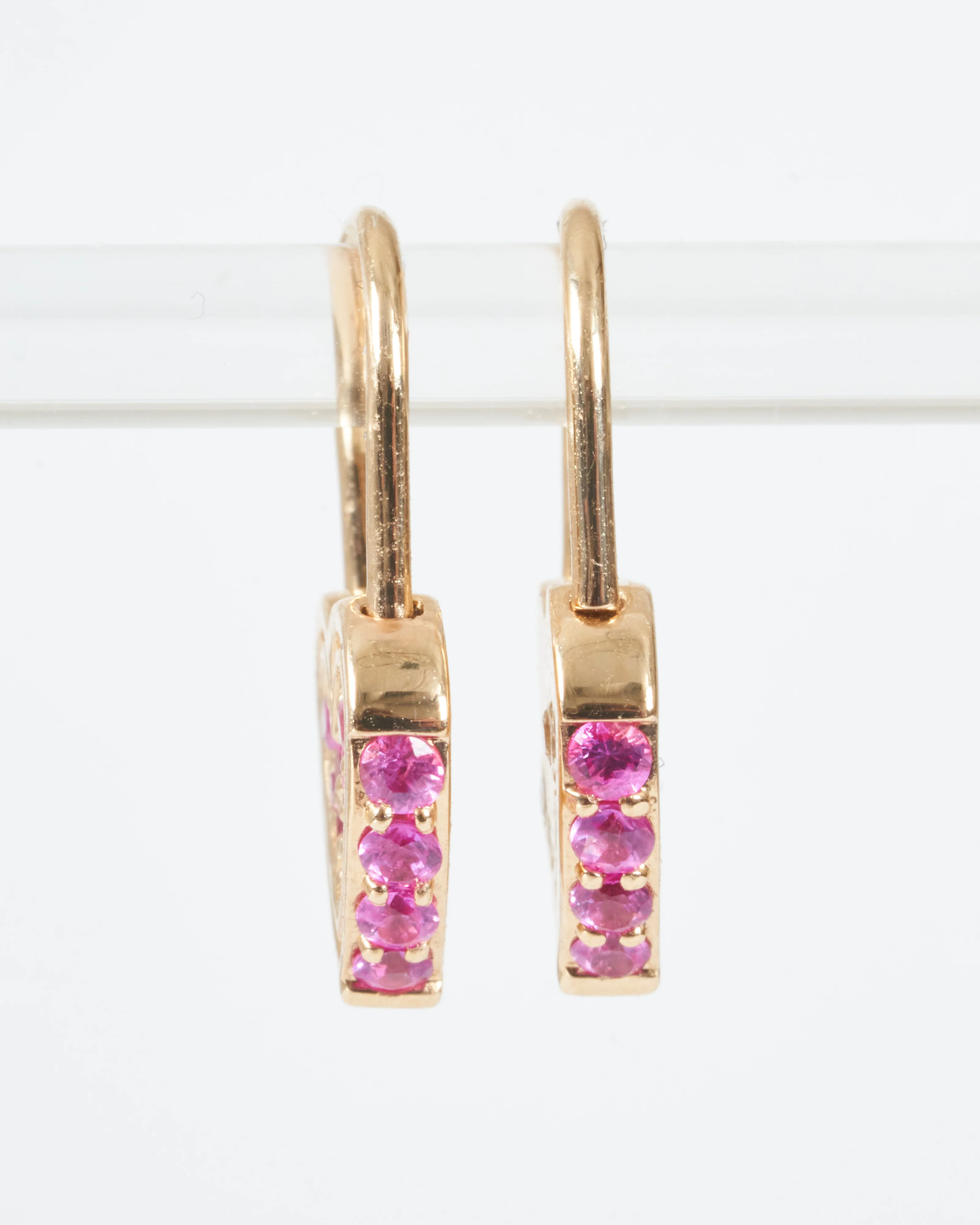heart lock hoop earrings - Image 5
