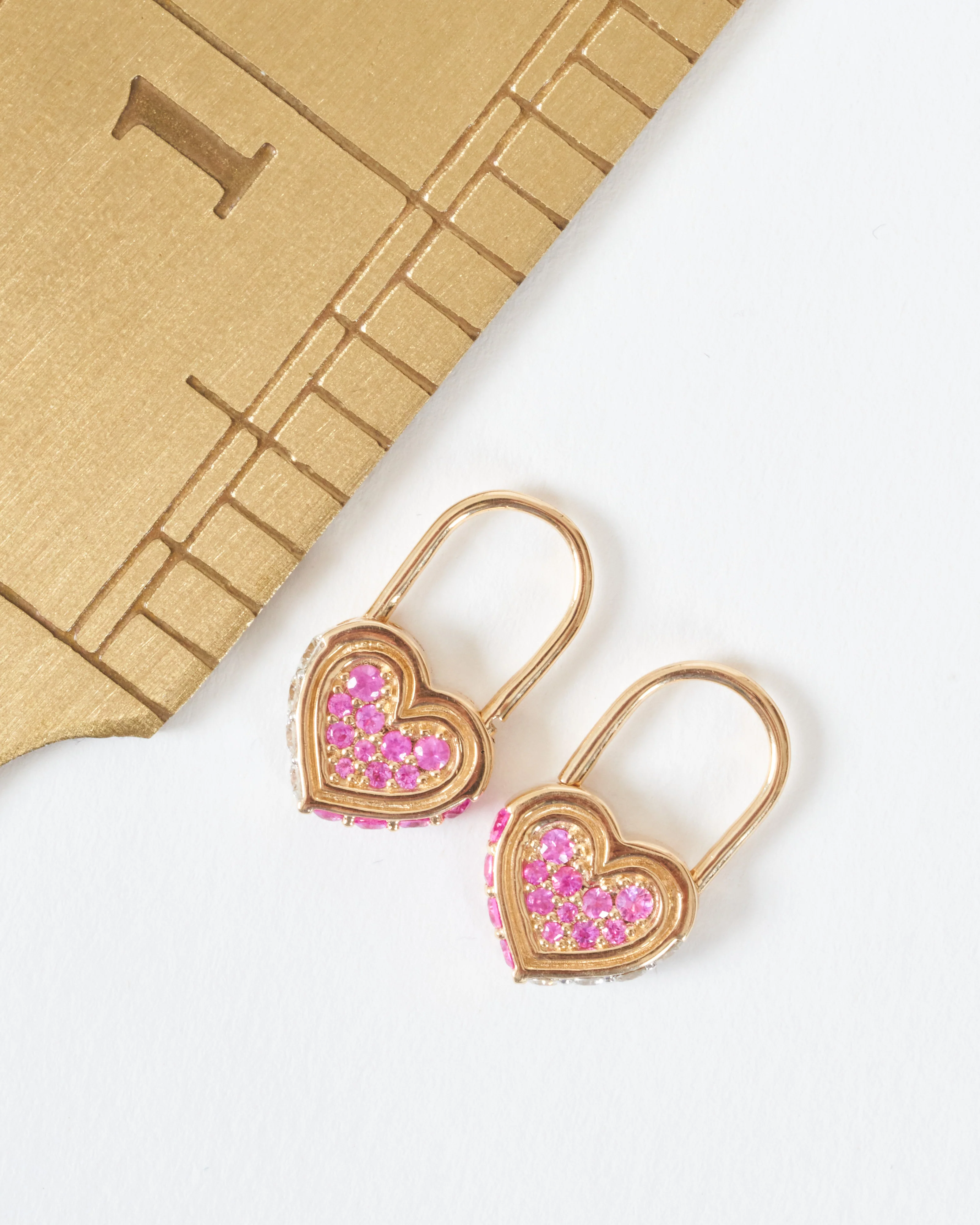 heart lock hoop earrings - Image 6