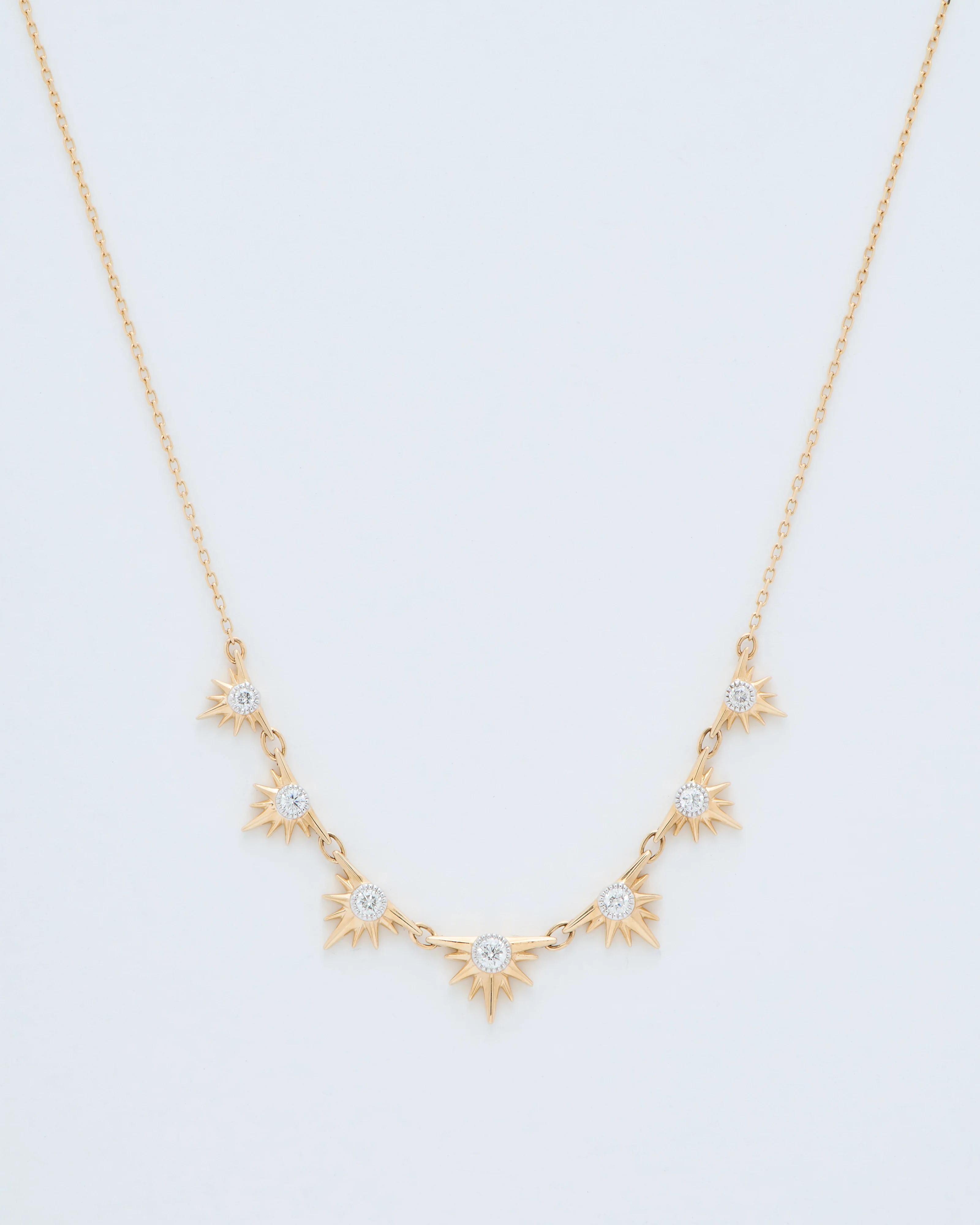 love explosion 7 point diamond star necklace