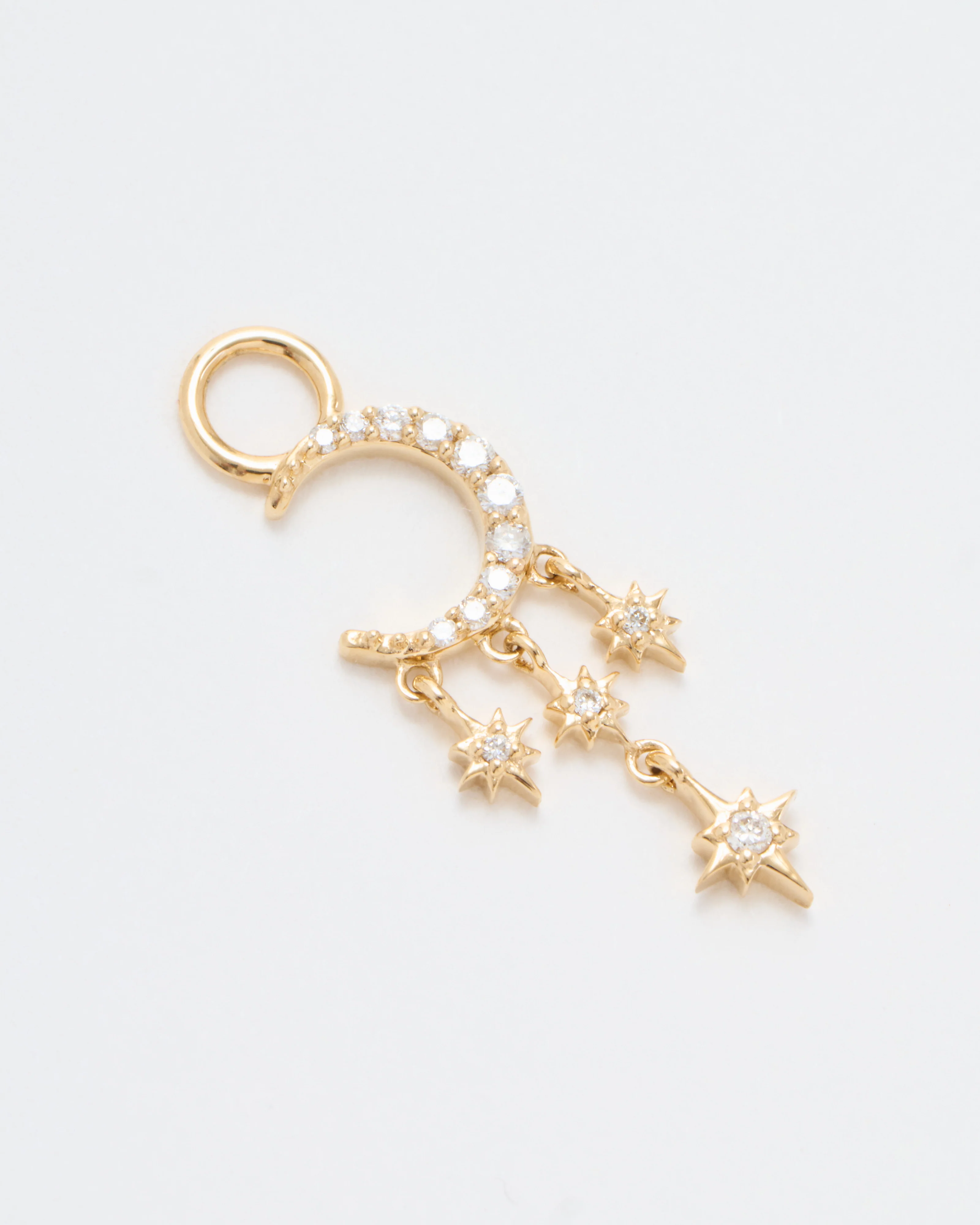 make a wish small crescent moon and star charm - Image 2