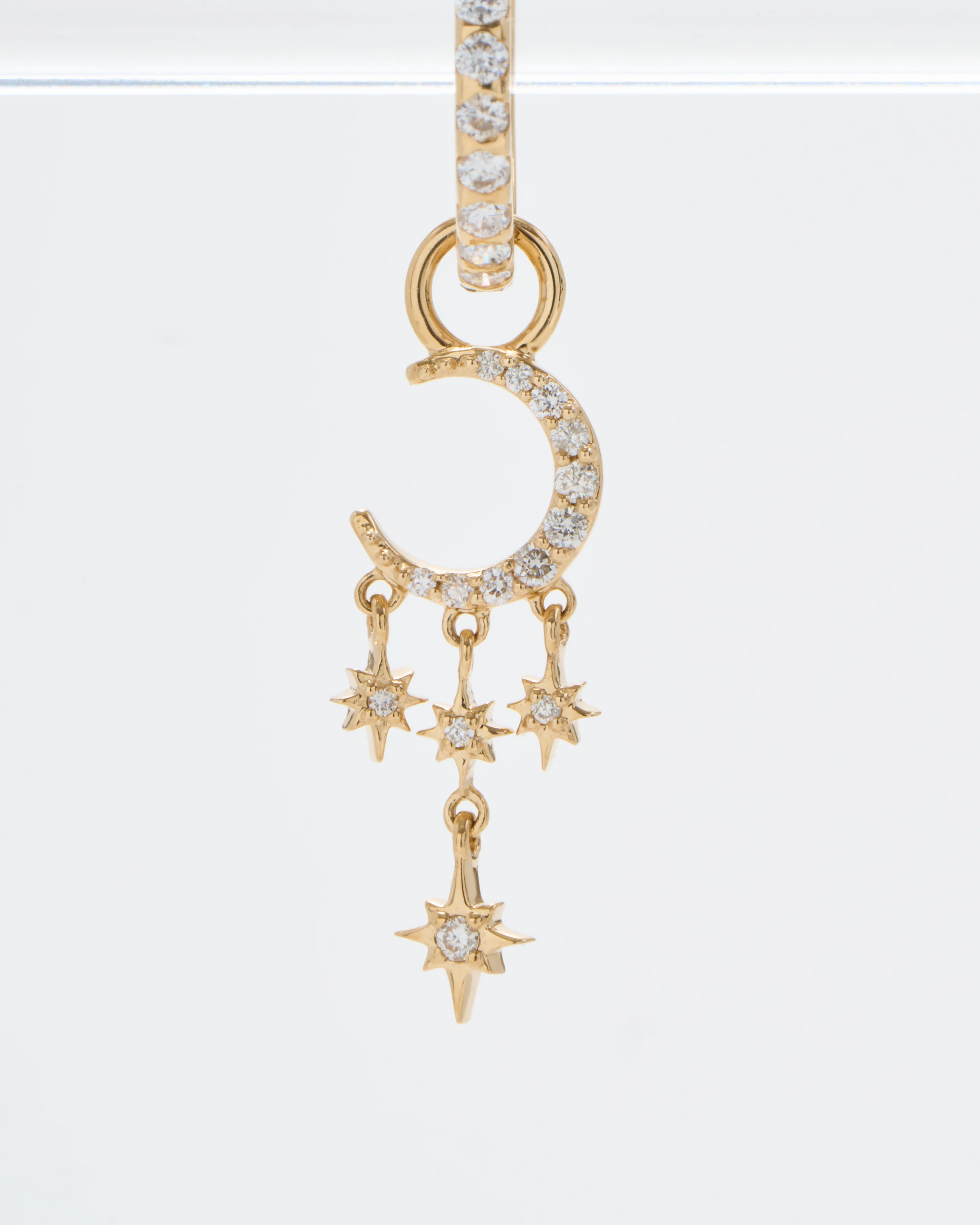 make a wish small crescent moon and star charm - Image 3