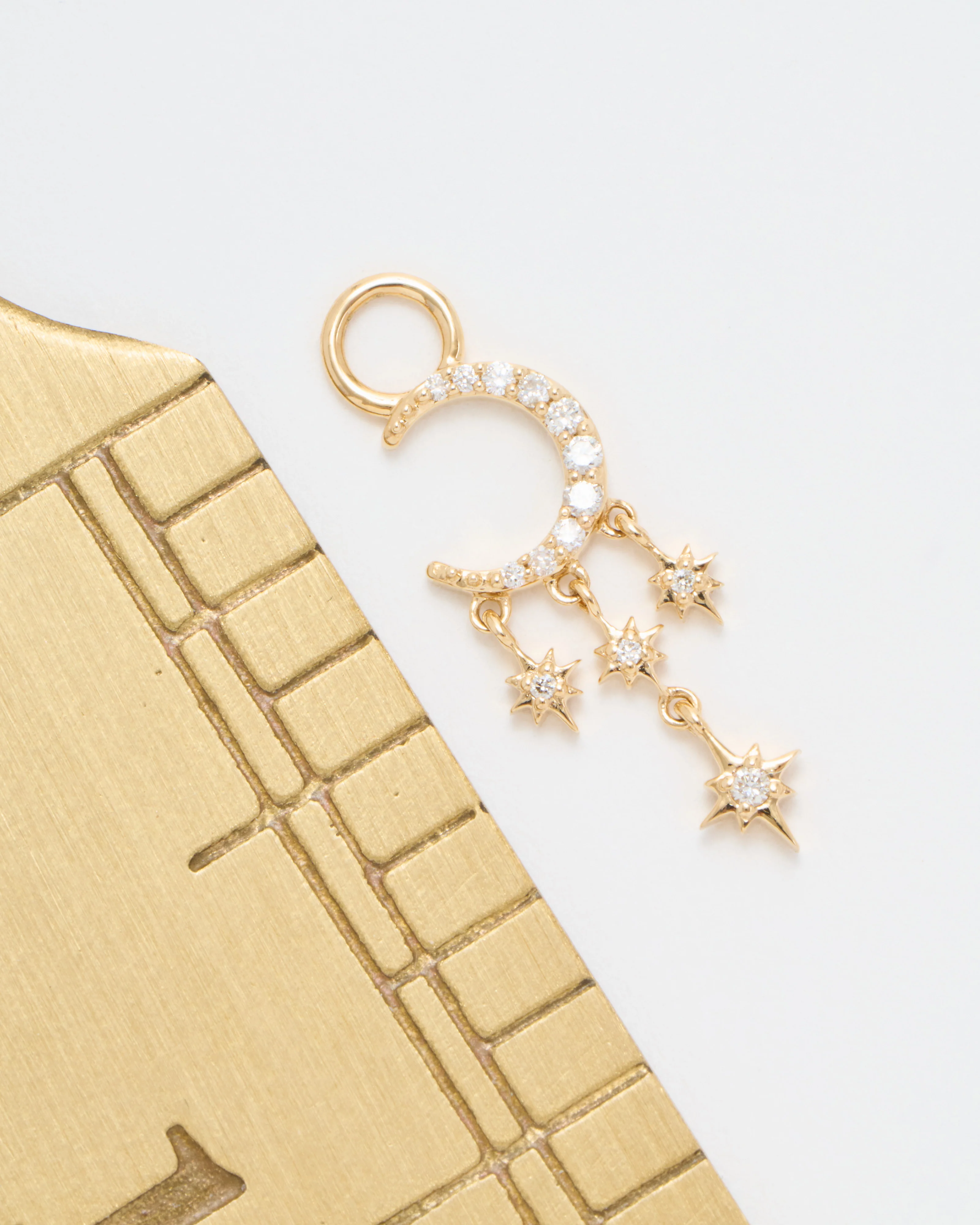 make a wish small crescent moon and star charm - Image 4