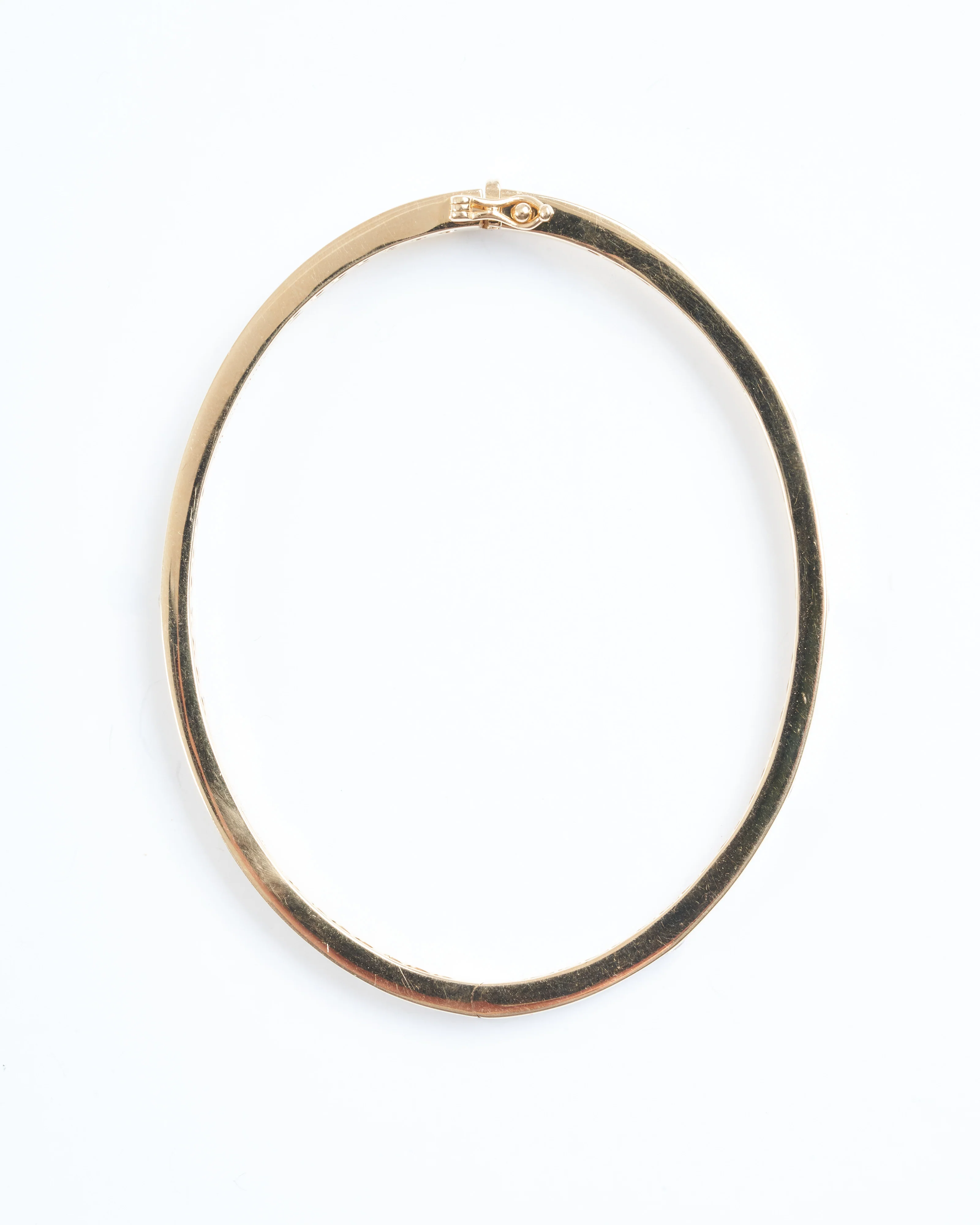 narrow starburst diamond bangle - gold - Image 5