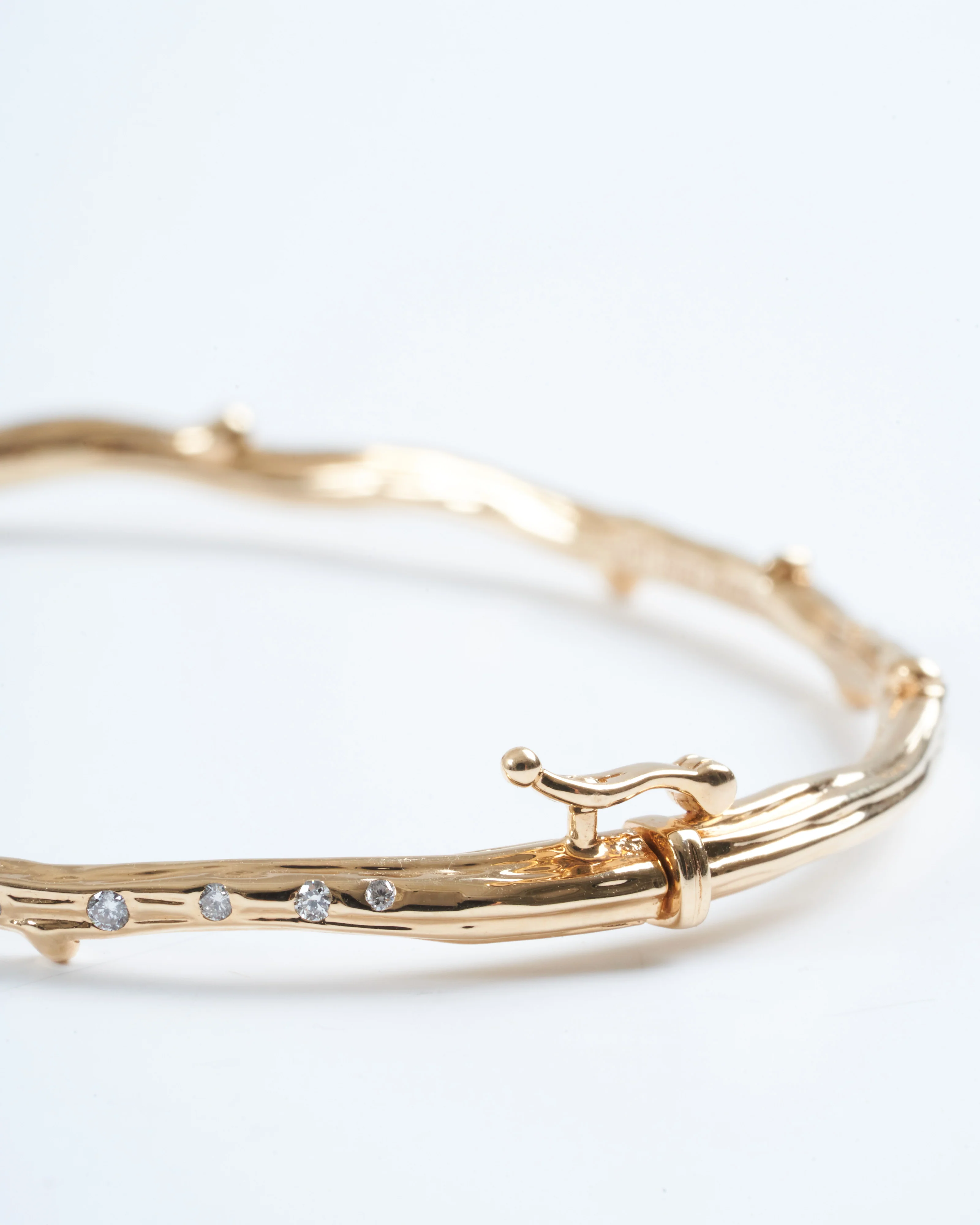 narrow tree of life branch bangle - gold - Image 2