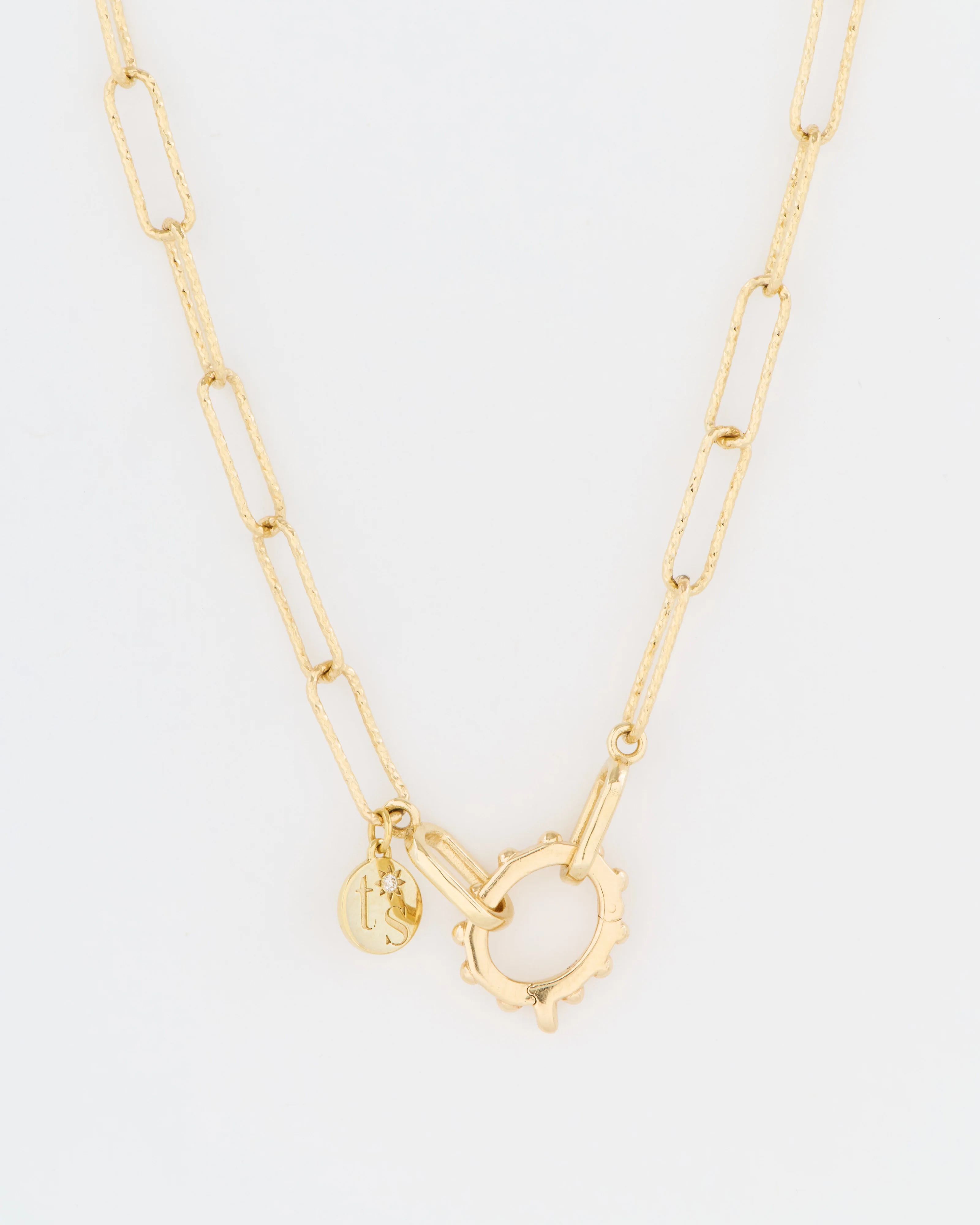 open diamond cut paperclip chain - Image 2