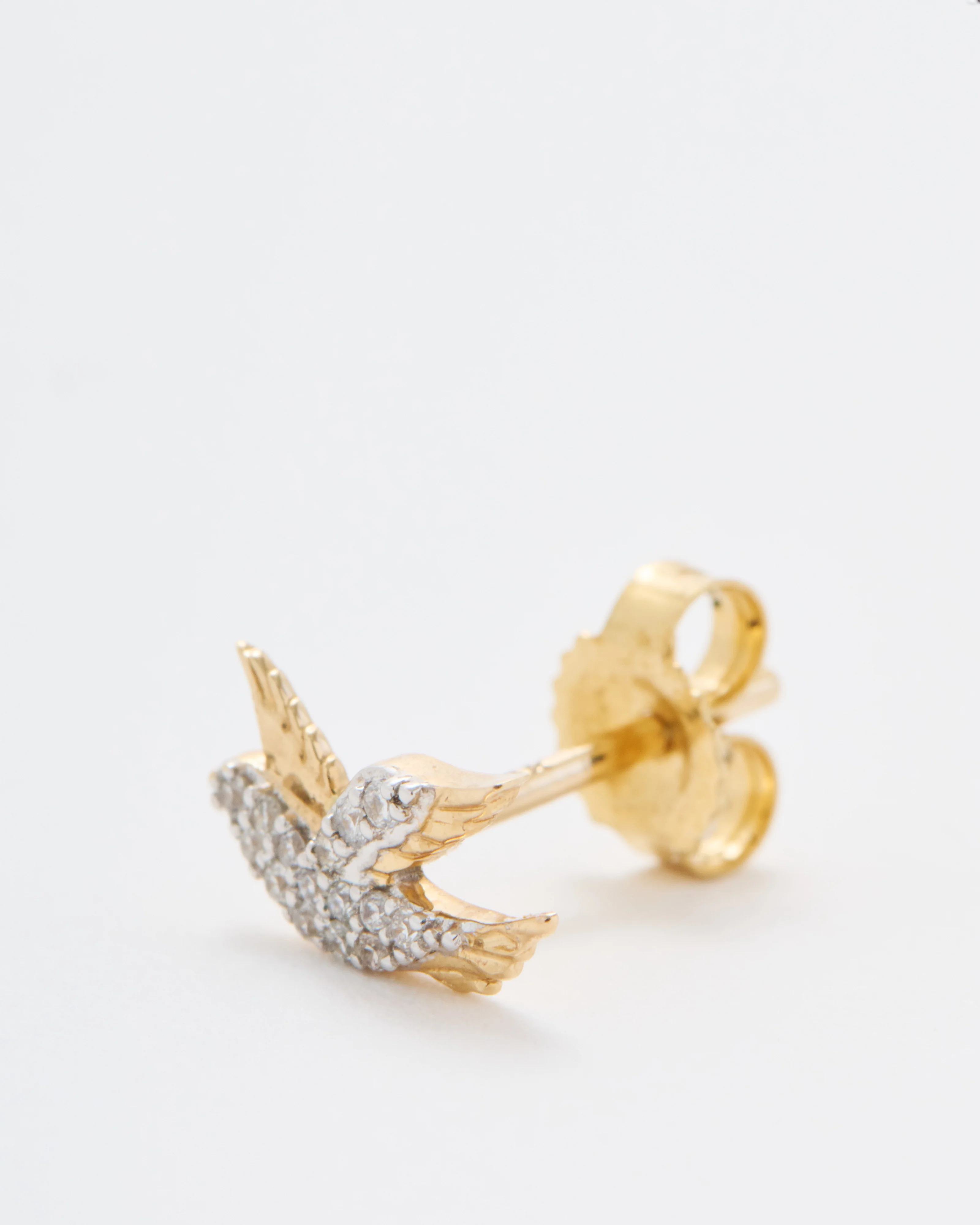 pave songbird stud earring - Image 3