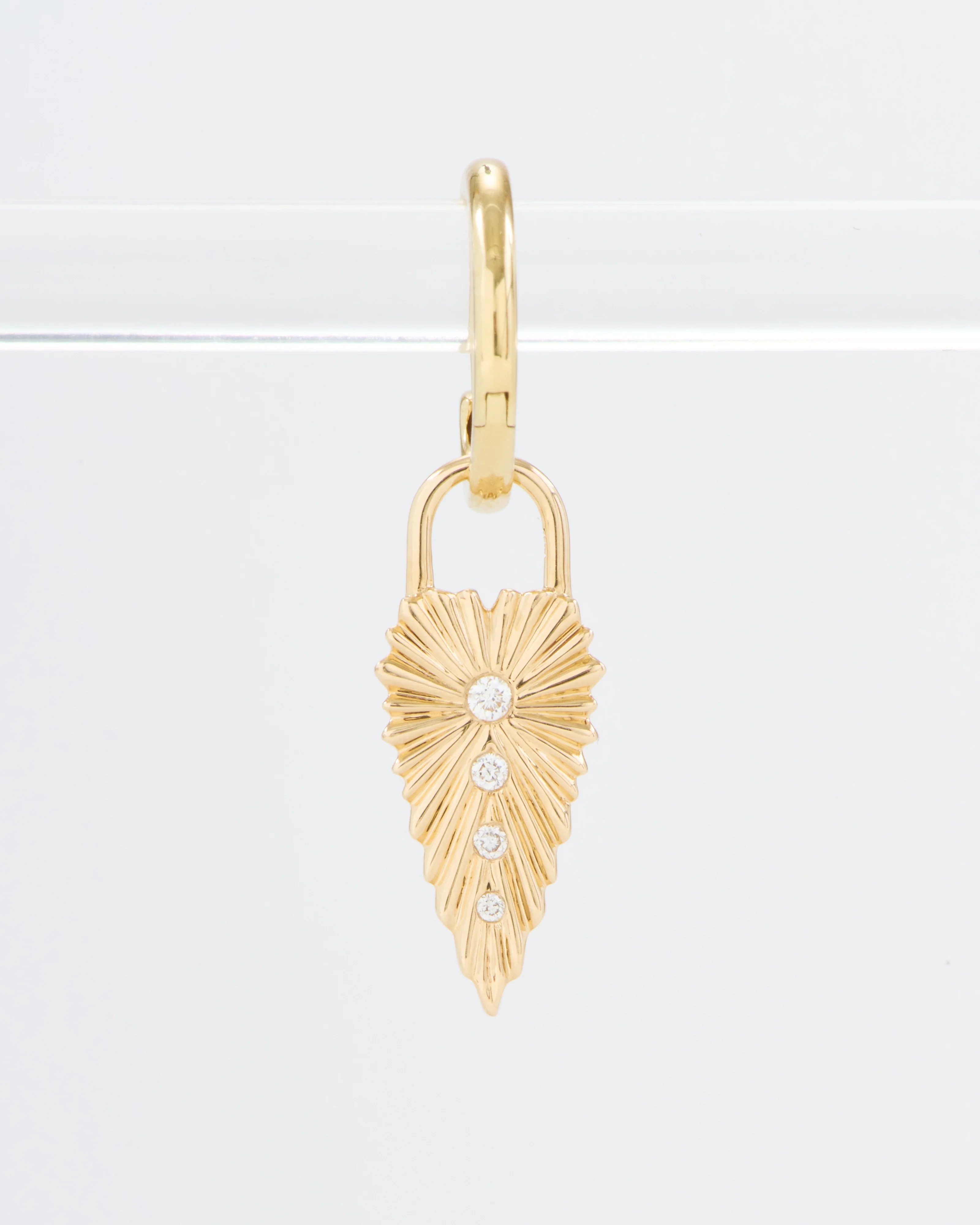 ruffled heart charm - Image 2