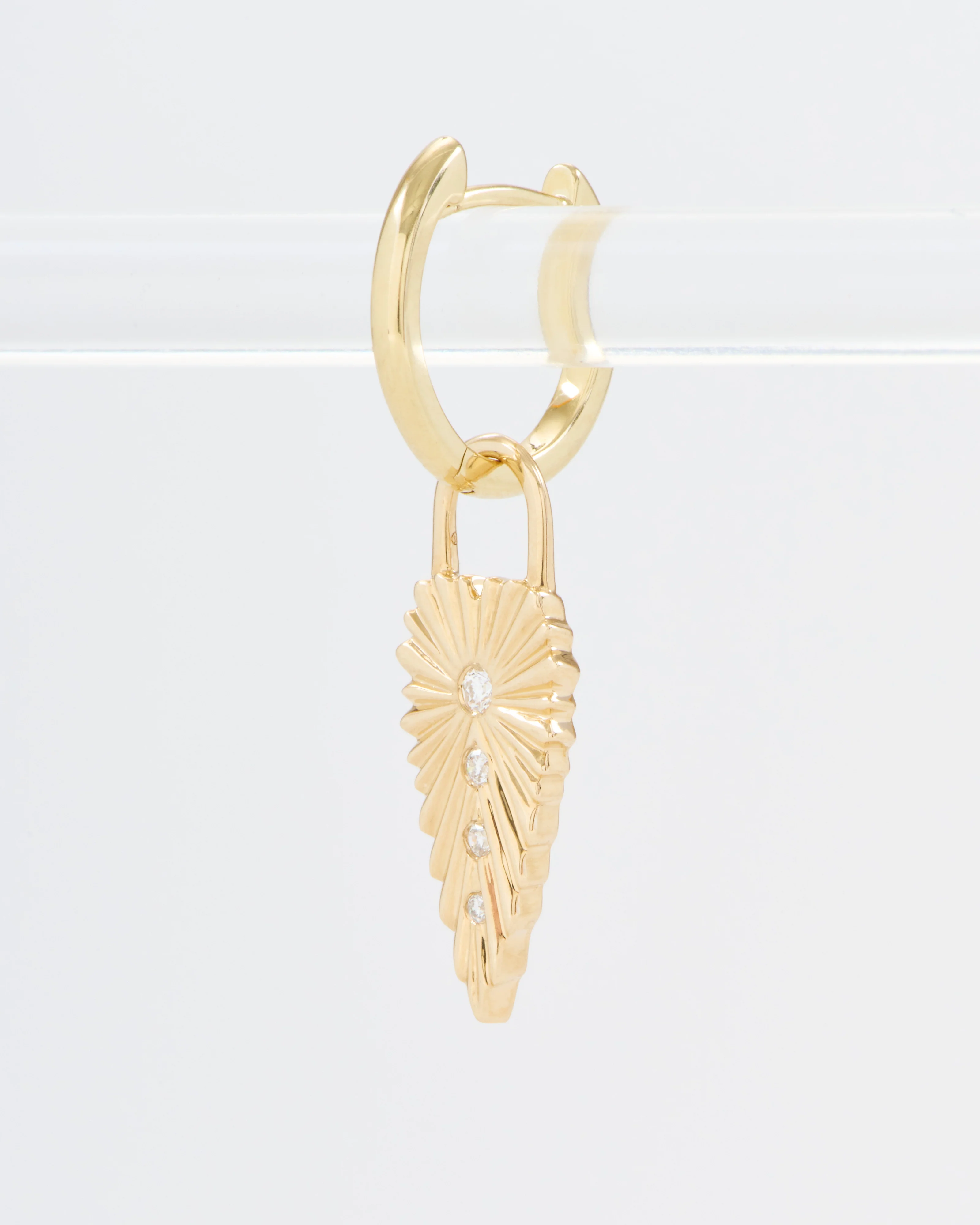 ruffled heart charm - Image 3