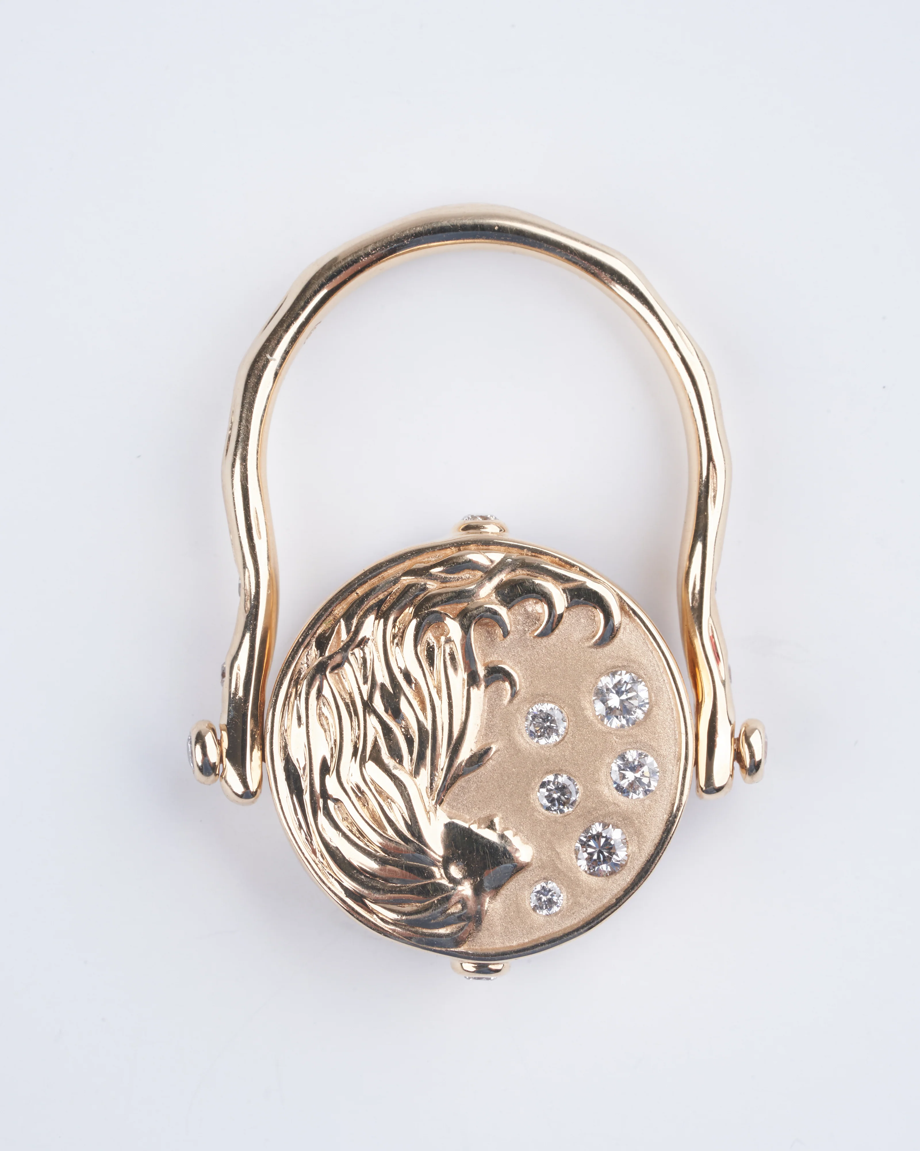 sea goddess engraved tablet ring - Image 2