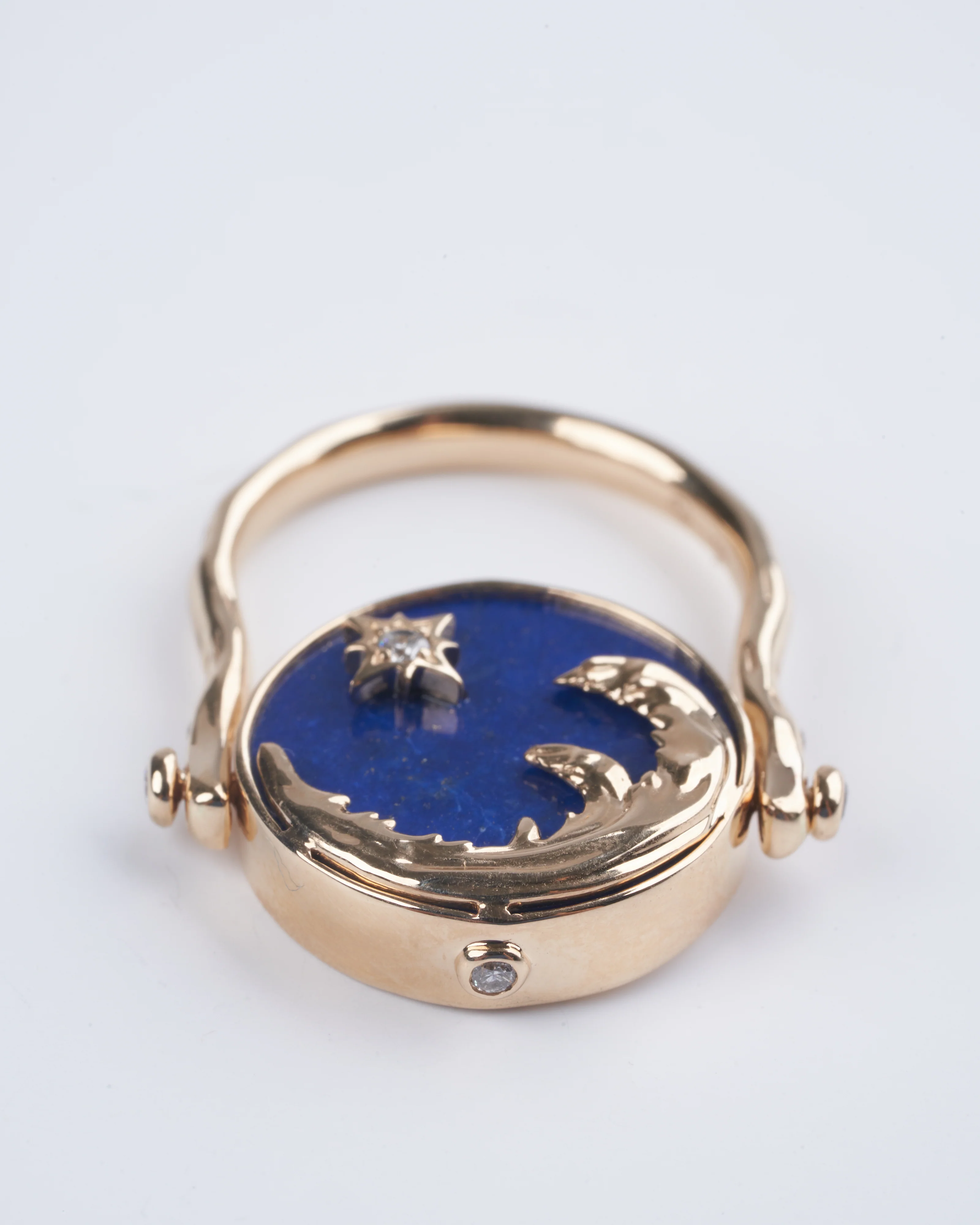 sea goddess engraved tablet ring - Image 3