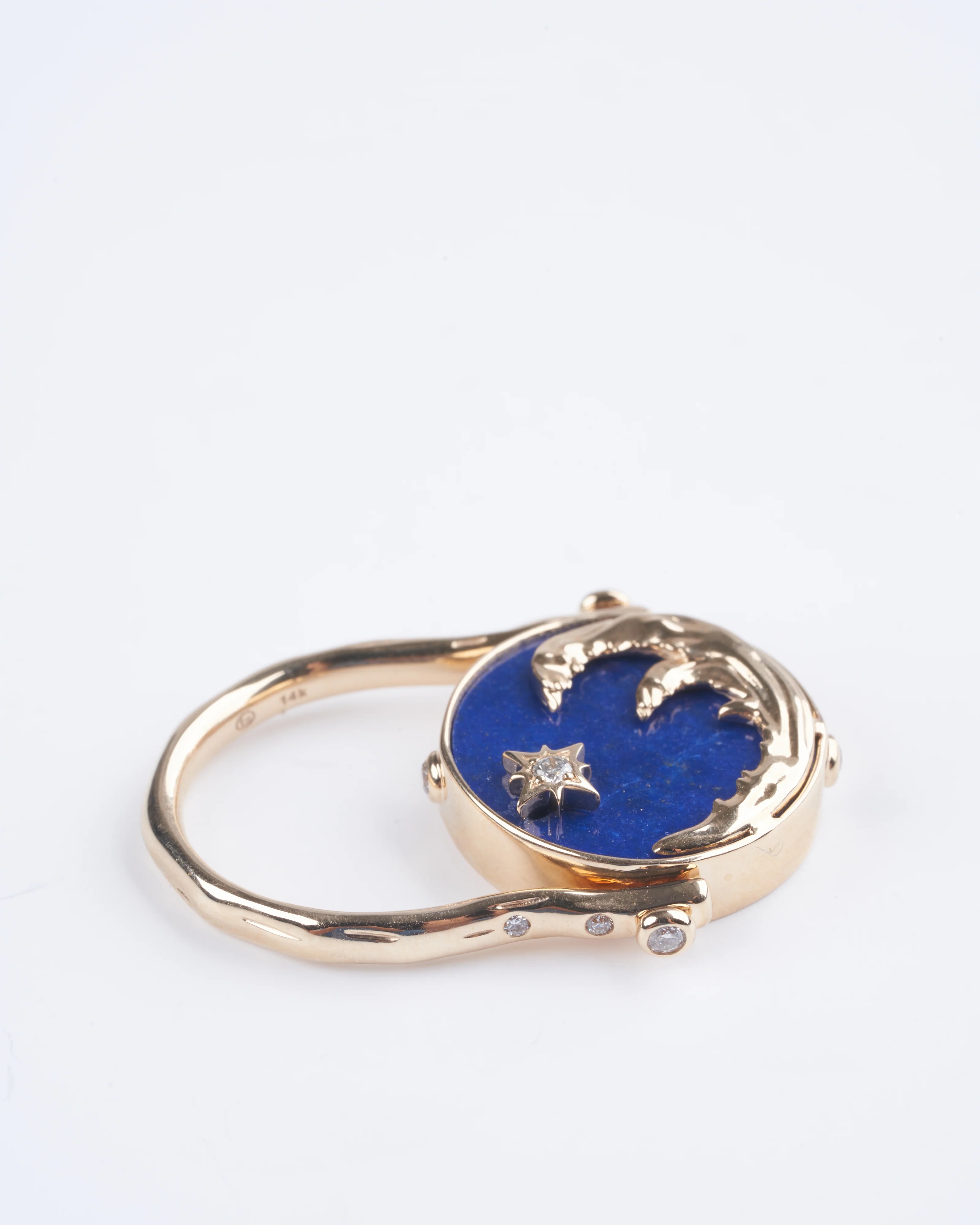 sea goddess engraved tablet ring - Image 4