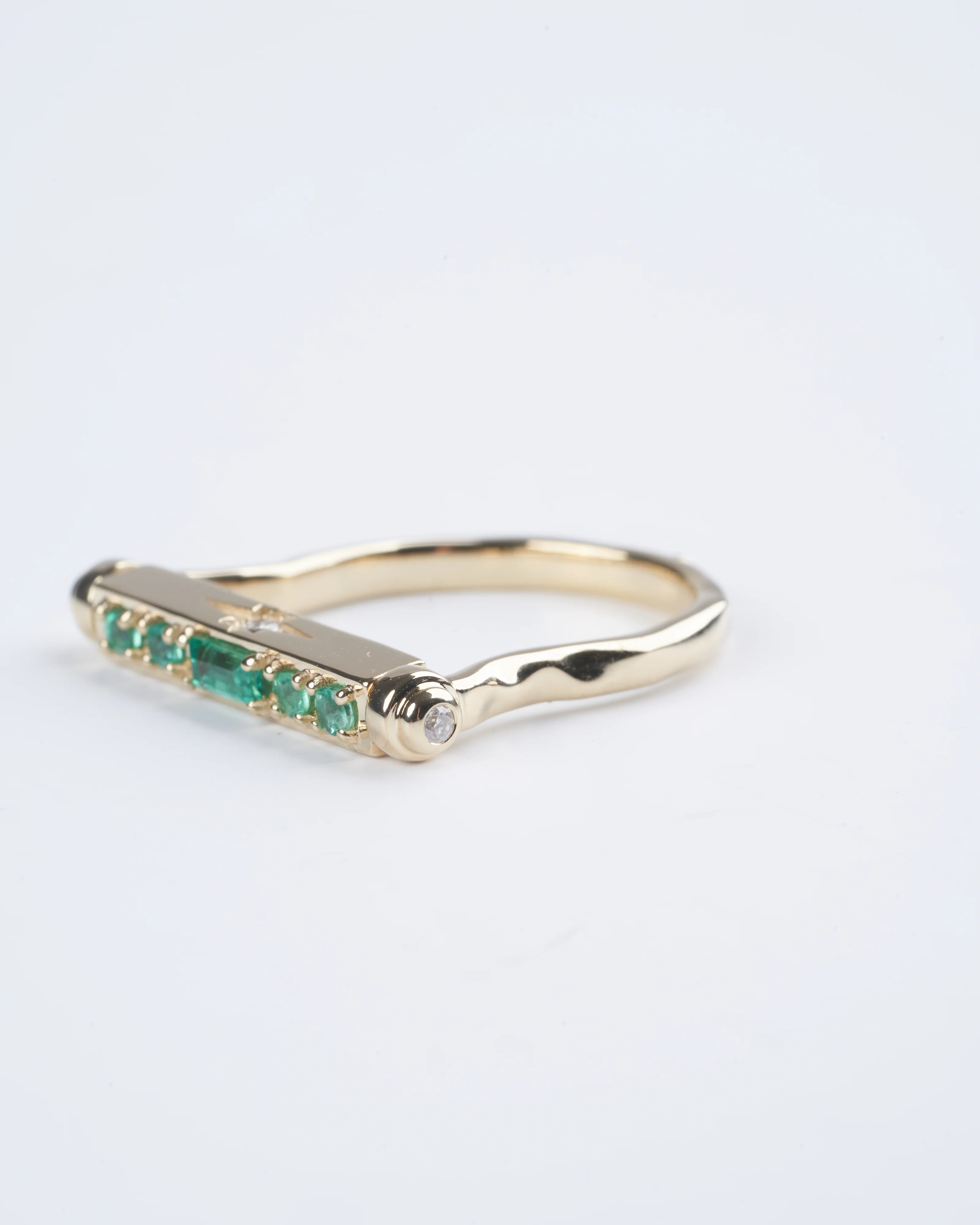 shine bright diamond and emerald flip ring - emerald/ gold - Image 4
