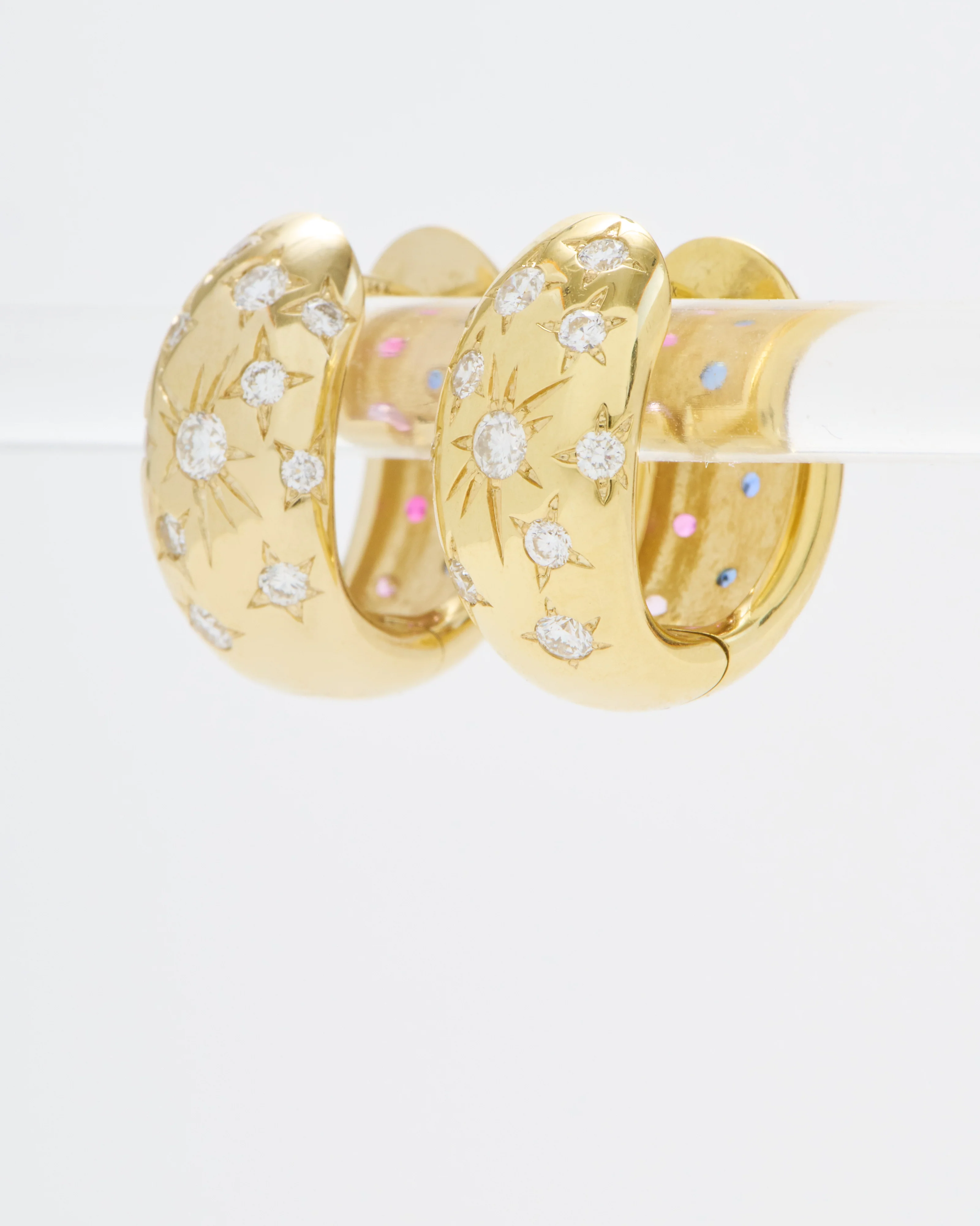 starry night double sided chubby hoops - Image 5